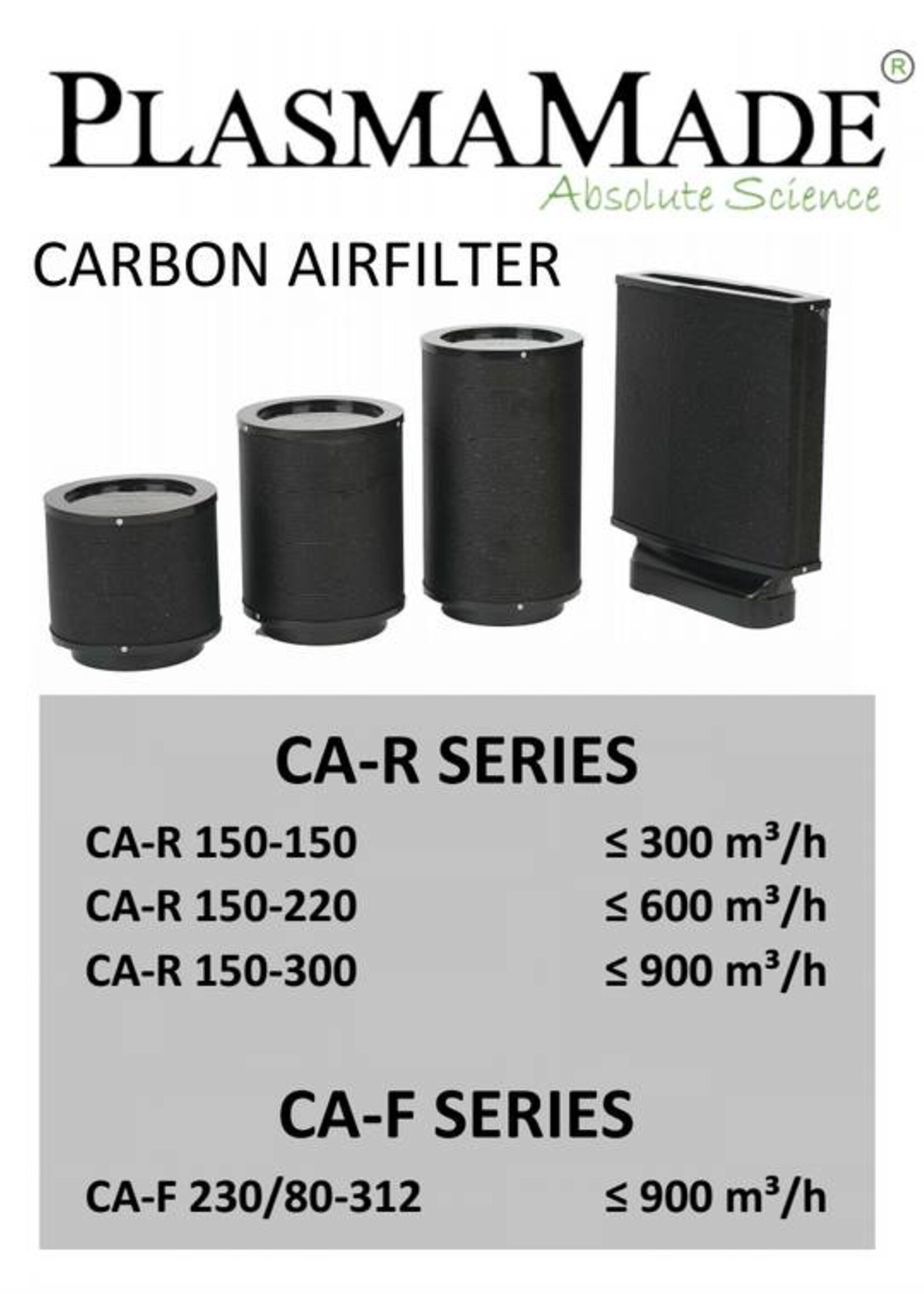 Plasmamade CA-R150-220  carbon airfilter