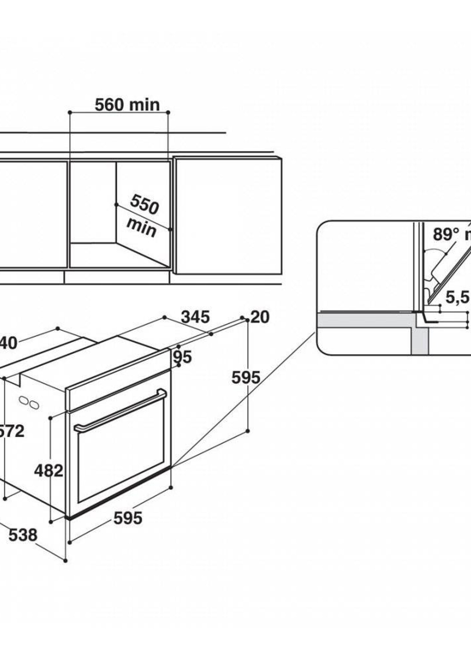 Whirlpool W11OM14MS2P solo oven nis60
