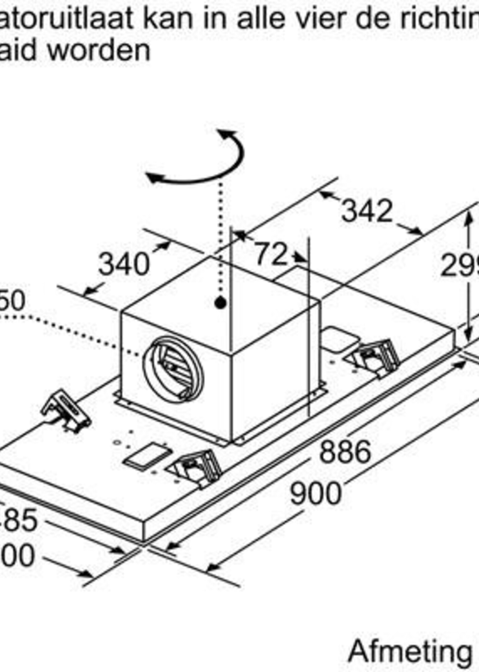 Siemens LR97CBS25 plafondunit afzuigkap