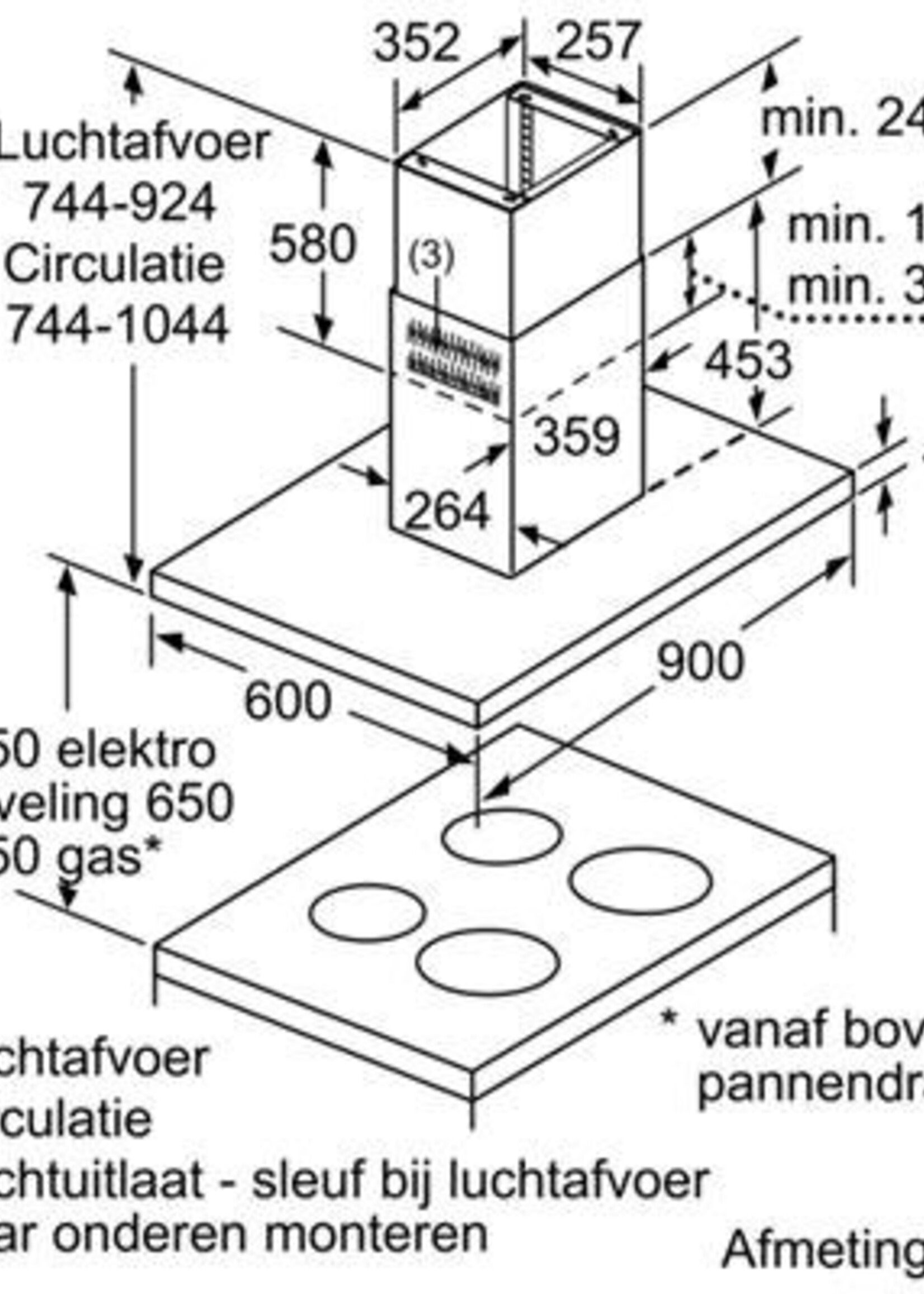 Siemens LF91BUV55 studioLine eilandschouw afzuigkap