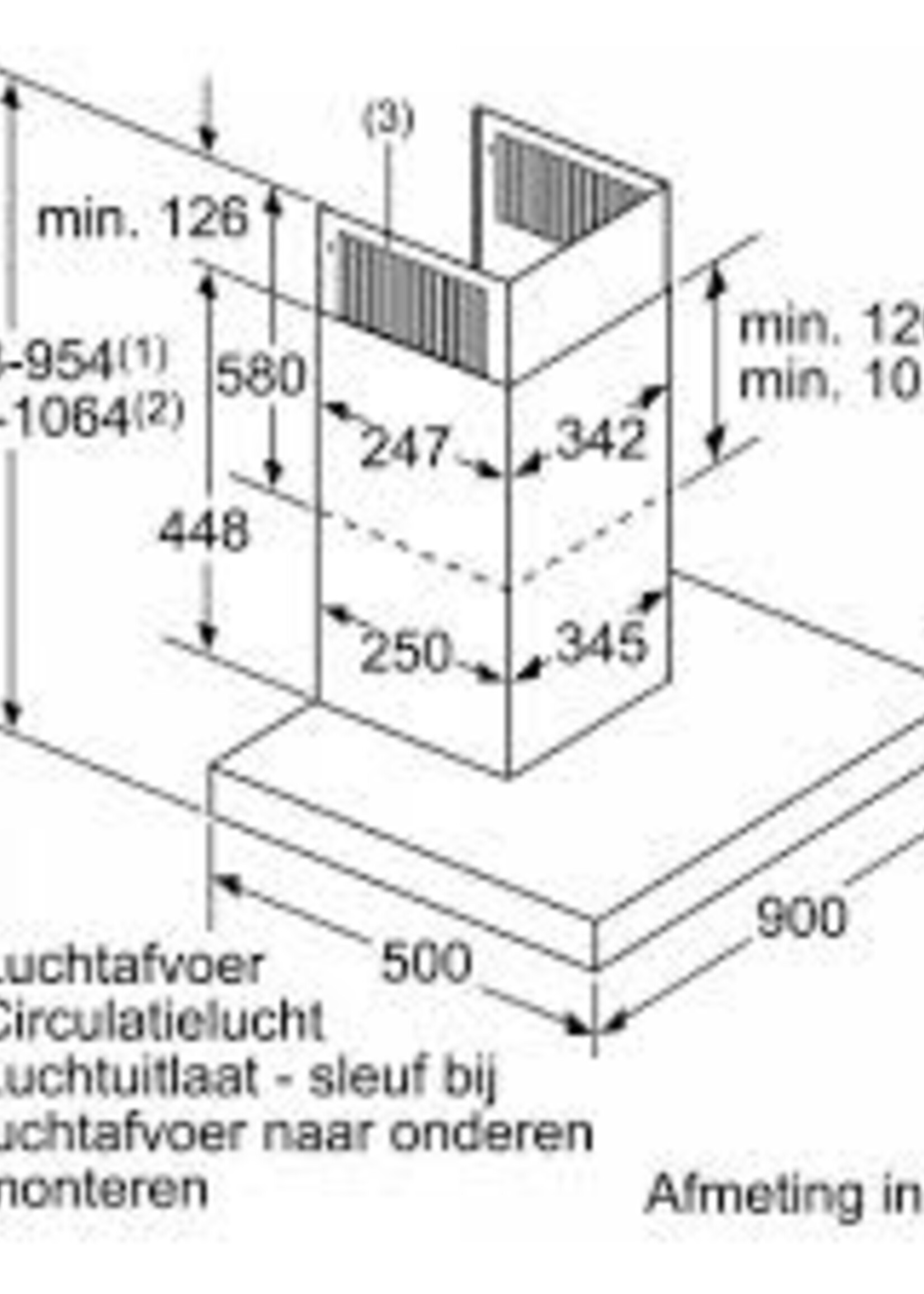 Siemens LC91BUV55 studioLine wandschouw afzuigkap
