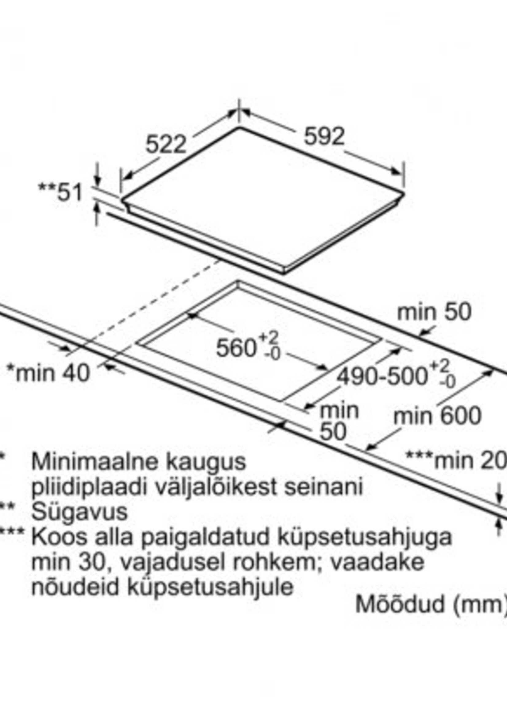 Bosch PUE611BF1E Inductie kookplaat - 60 cm