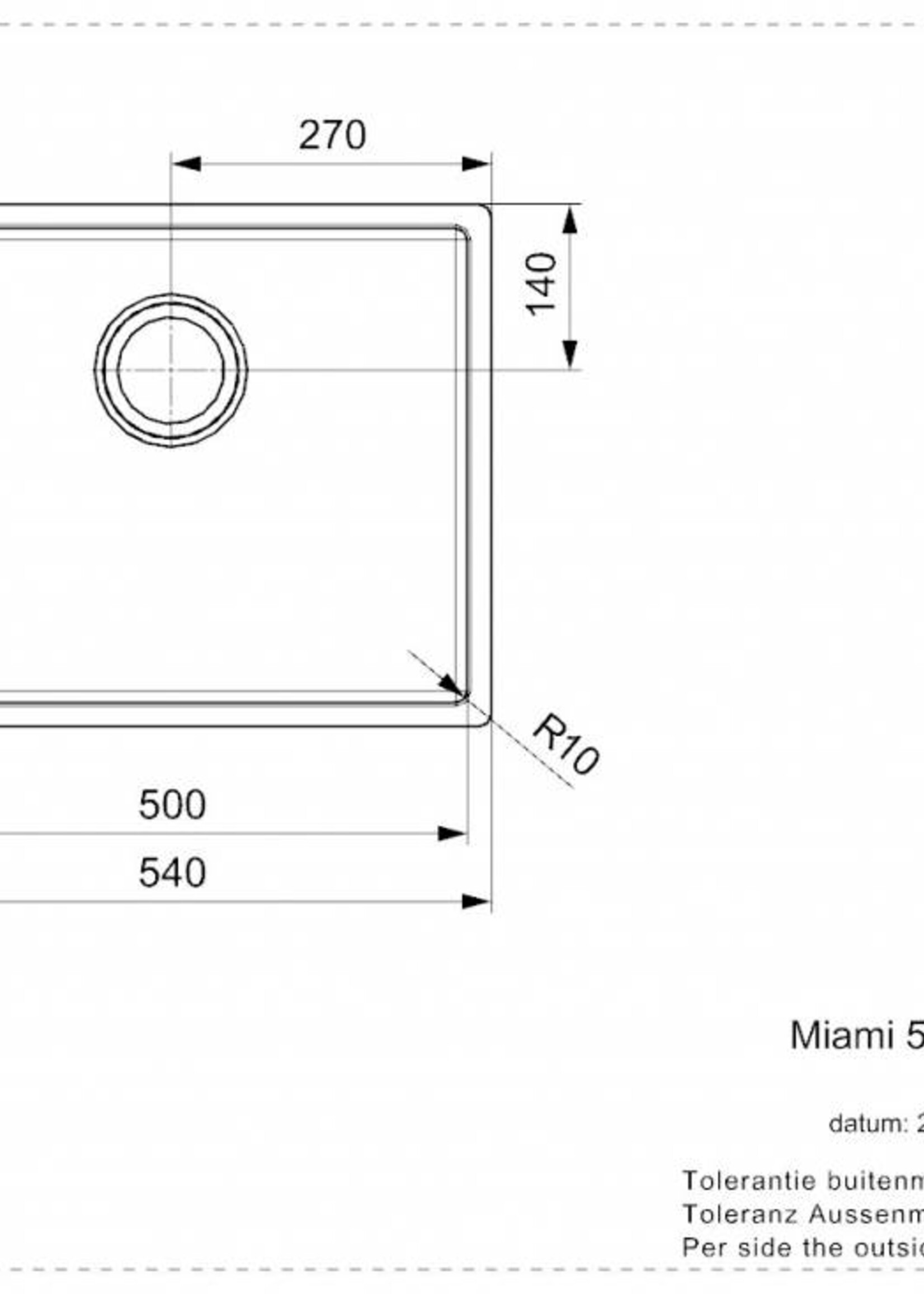 Reginox R30721 Miami 50 GunMetal