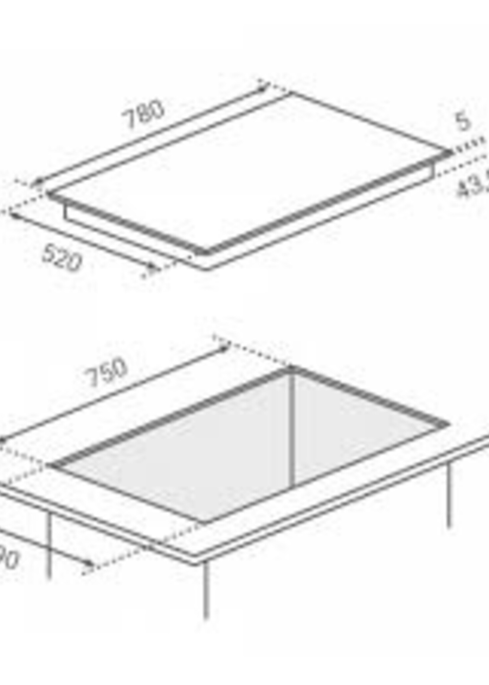Boretti BI80MAT Inductie kookplaat -  80 cm