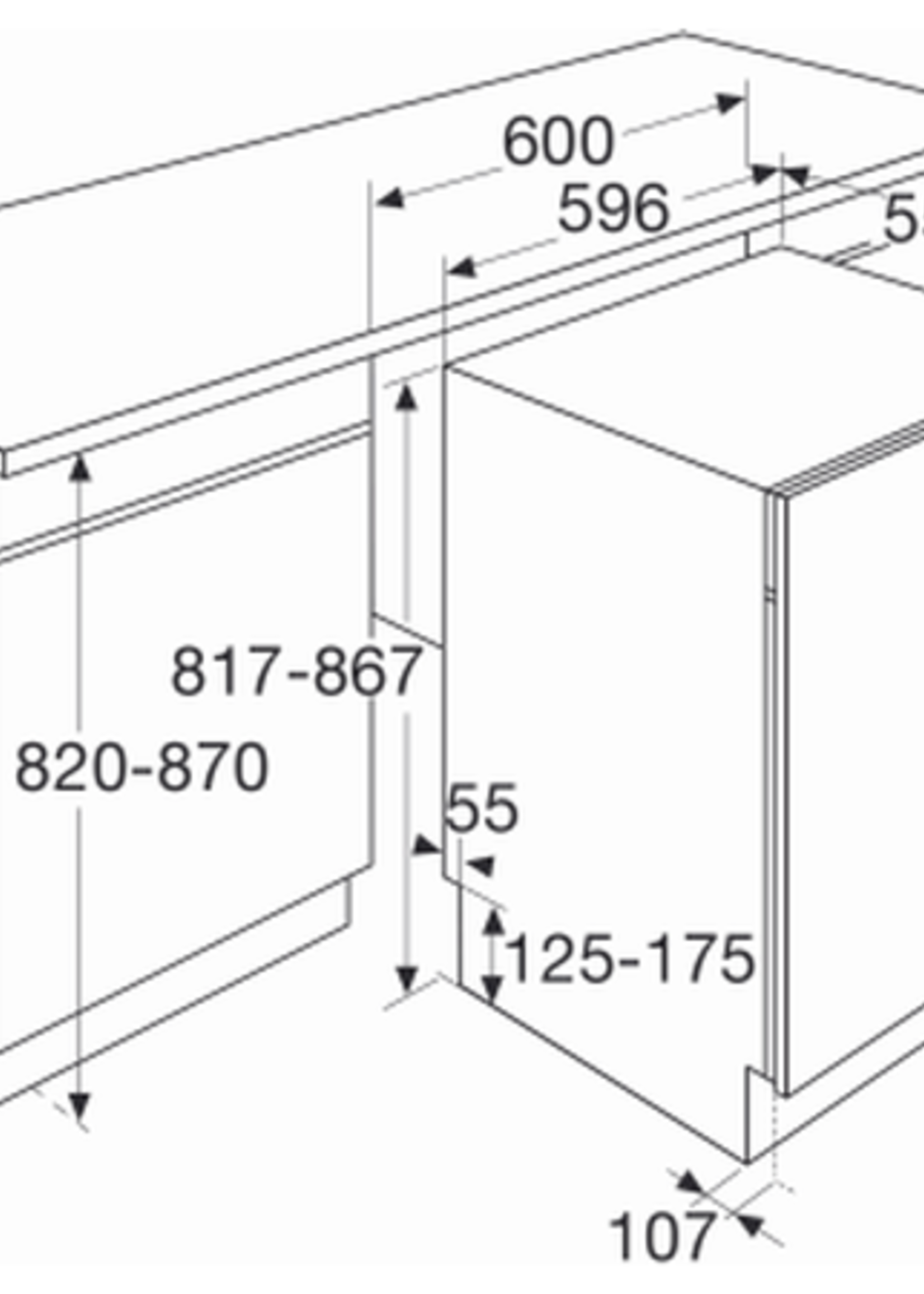 Pelgrim GVW820L inbouw vaatwasser