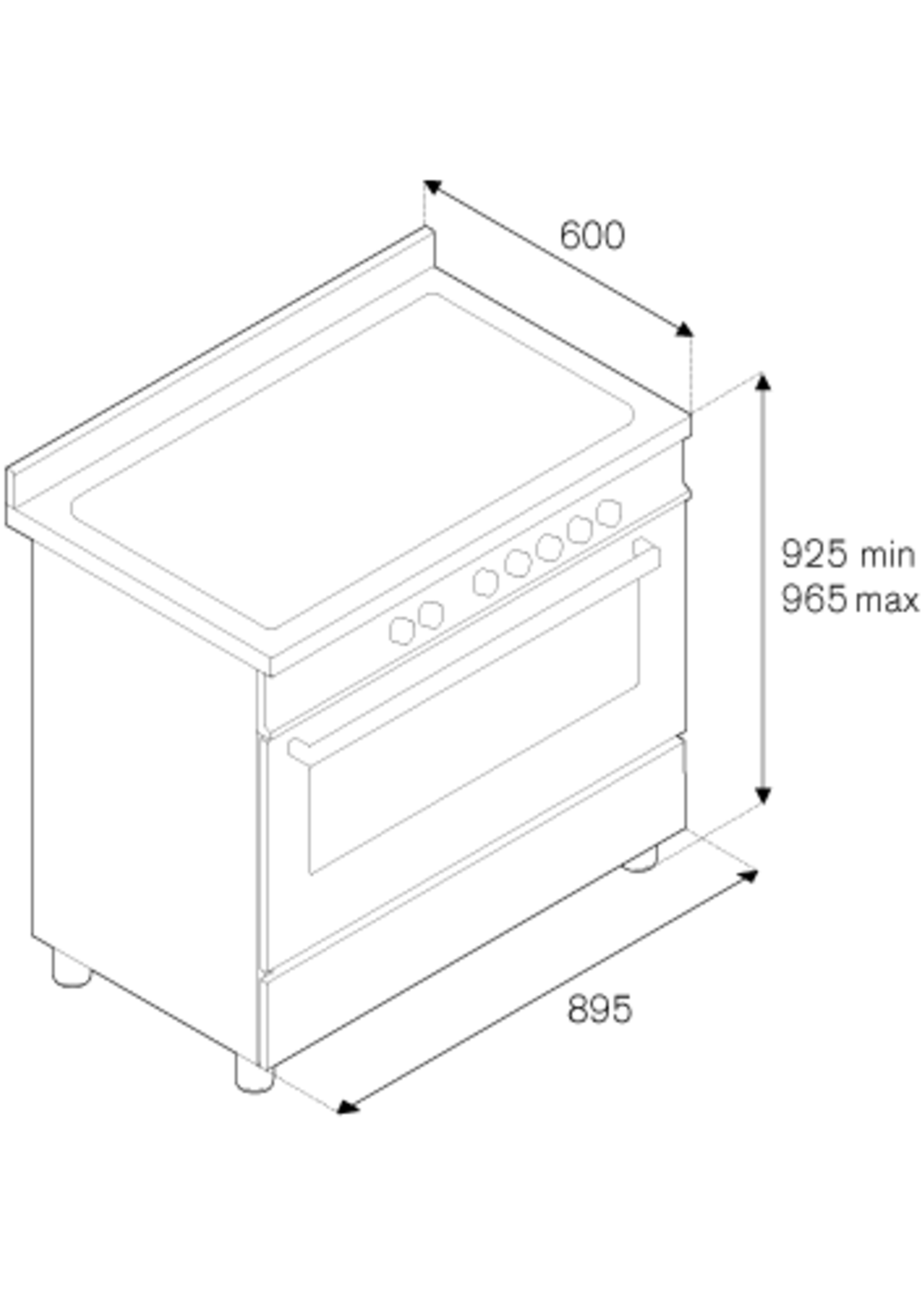 Bertazzoni PRO90 5IND MFE S XT 90cm inductiefornuis