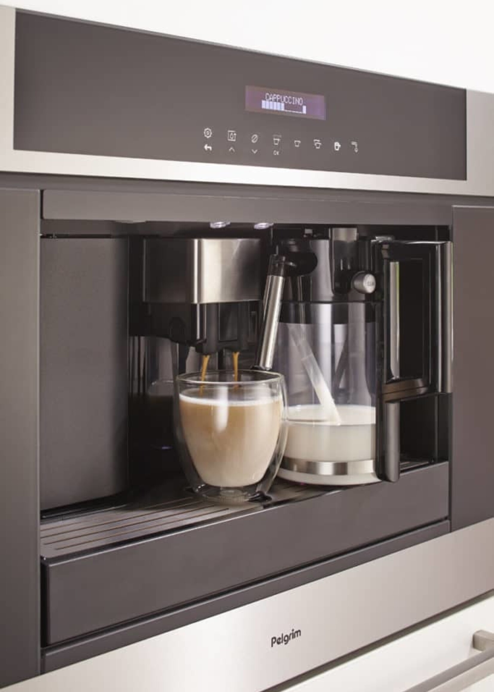 Pelgrim IKM614RVS inbouw koffiemachine - 45 cm