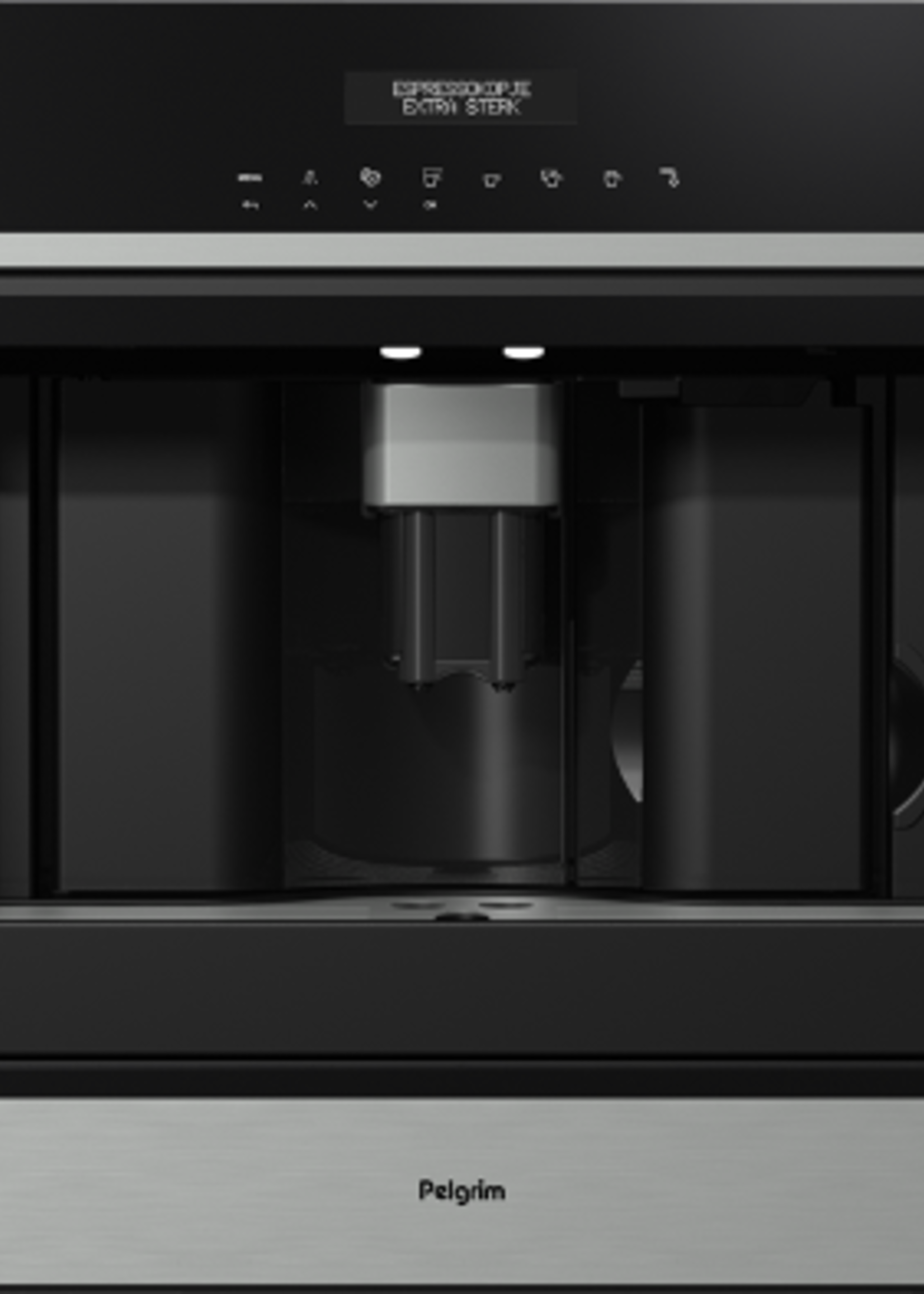 Pelgrim IKM614RVS inbouw koffiemachine - 45 cm