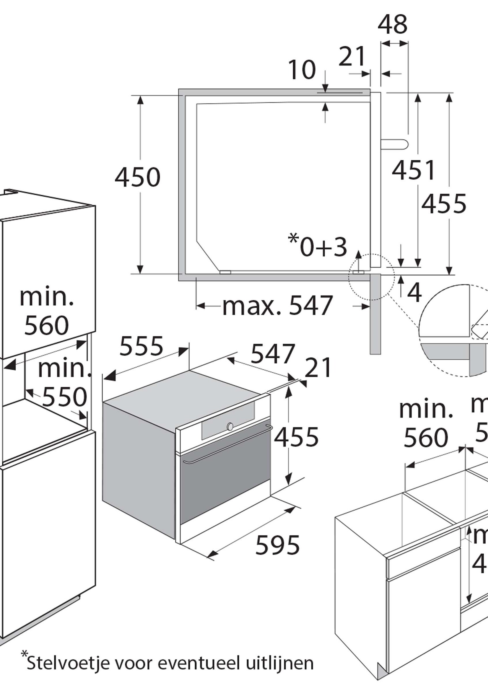 Pelgrim OVS824MAT combi stoomoven 45cm