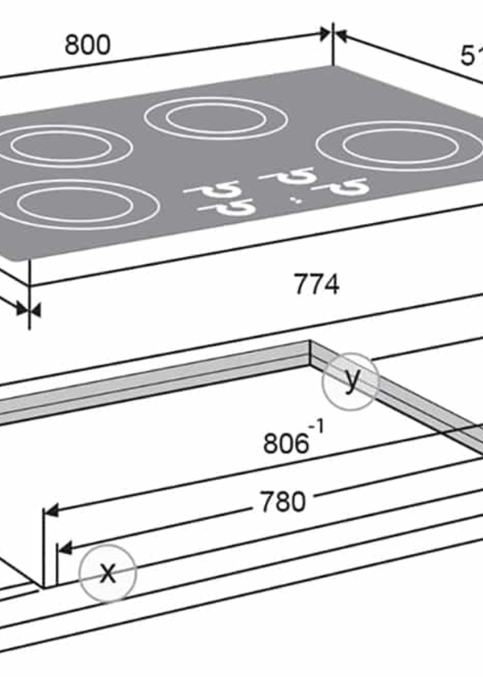 Atag HI8271SI inductie kookplaat - 80 cm