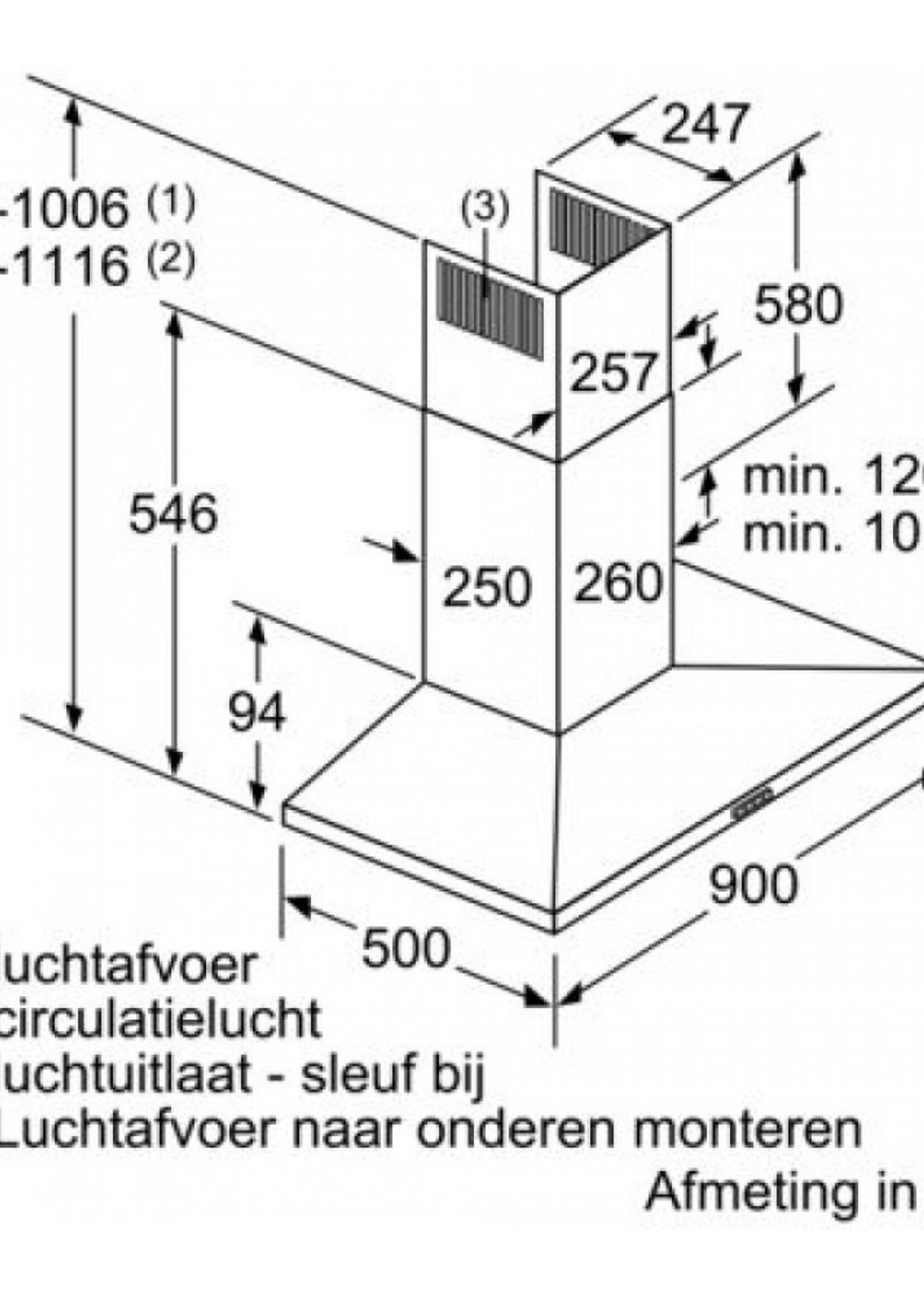 Siemens LC97QFM50 afzuigkap 90cm