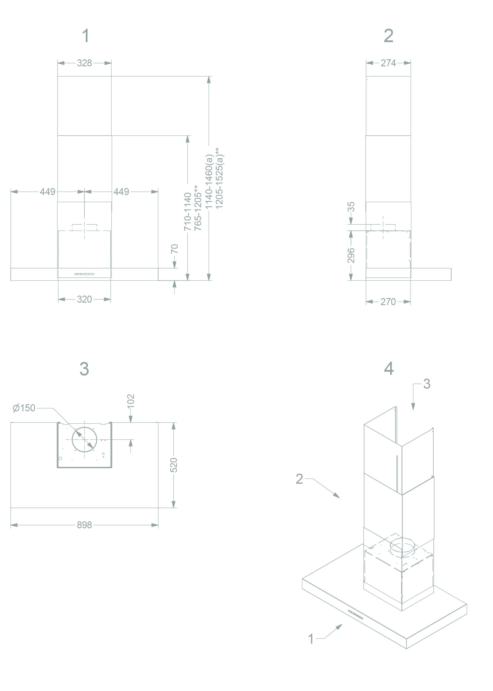 Novy 6510 SALSA wandschouw 90cm