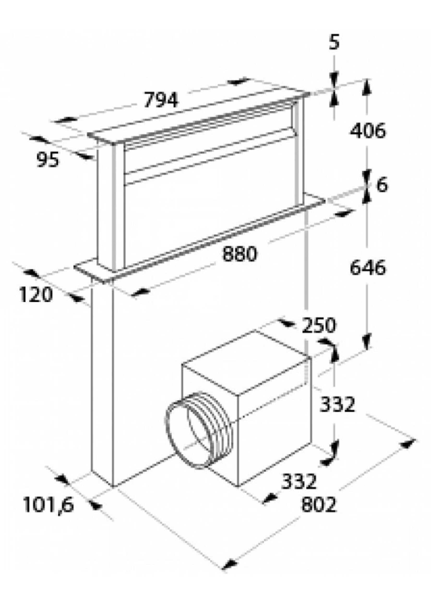 Atag WDD9074MM Downdraft - 88 cm