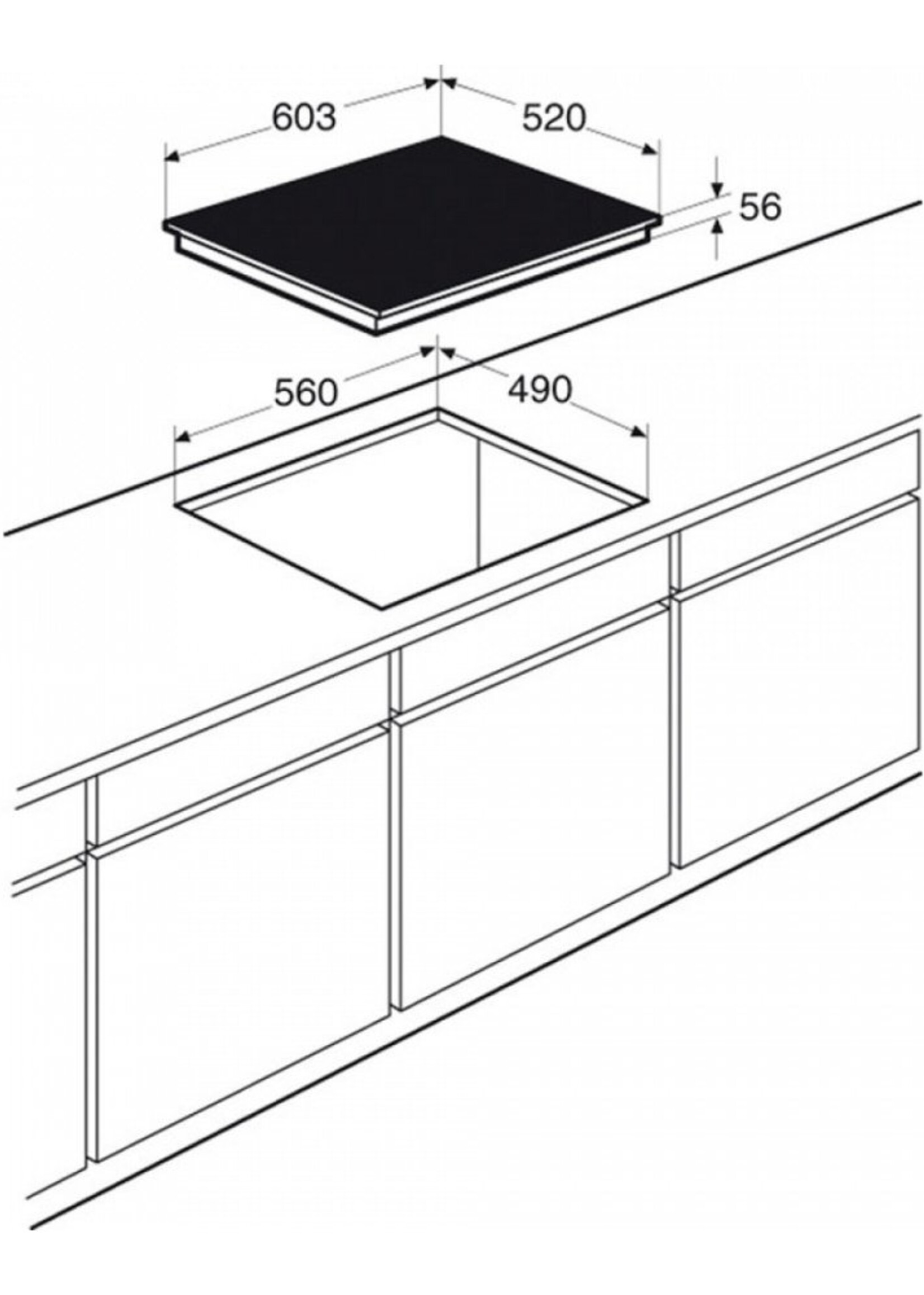 Pelgrim IDK464ONY Inductie kookplaat - 60 cm