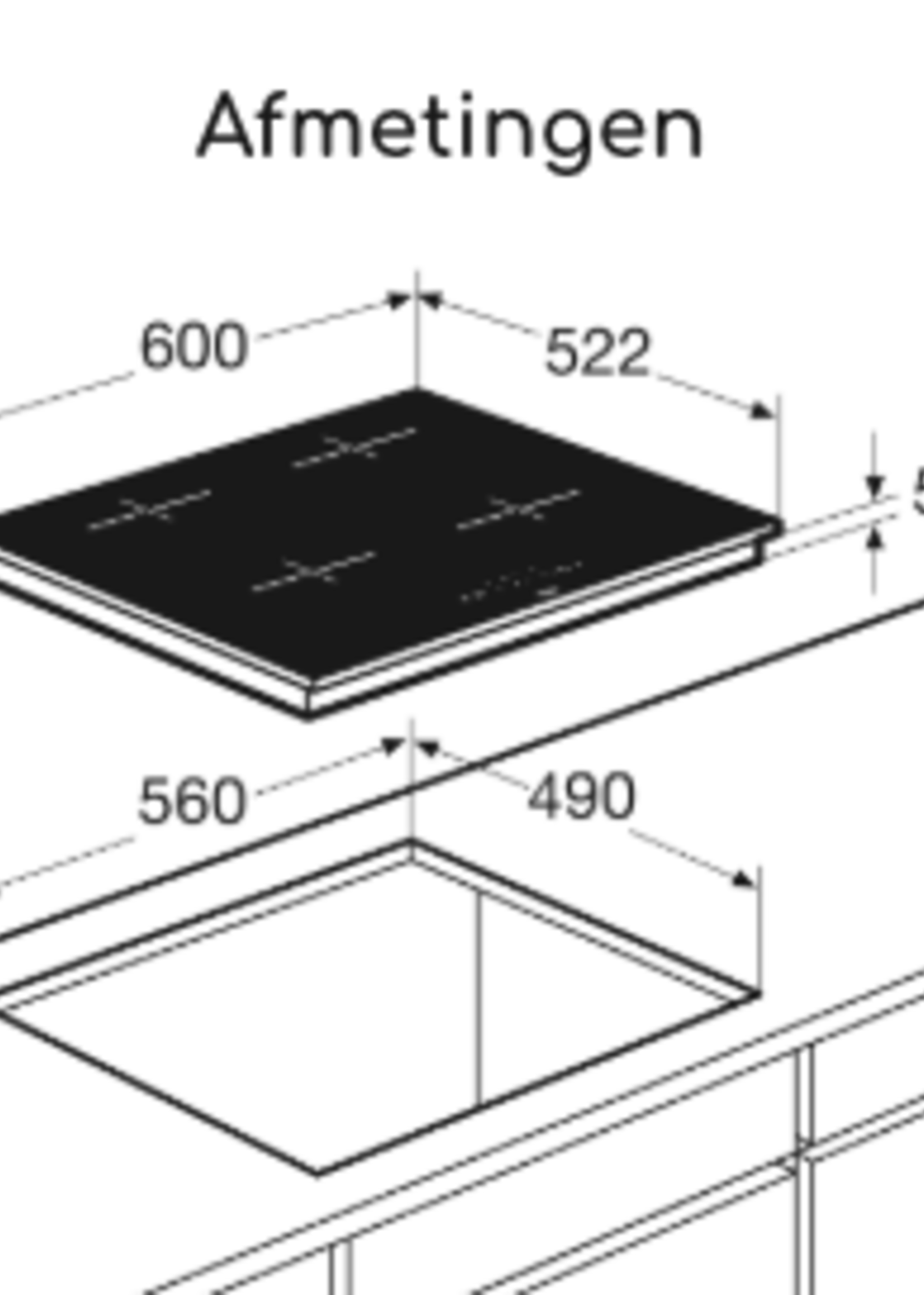 Pelgrim IK4064M Inductie kookplaat - 60 cm
