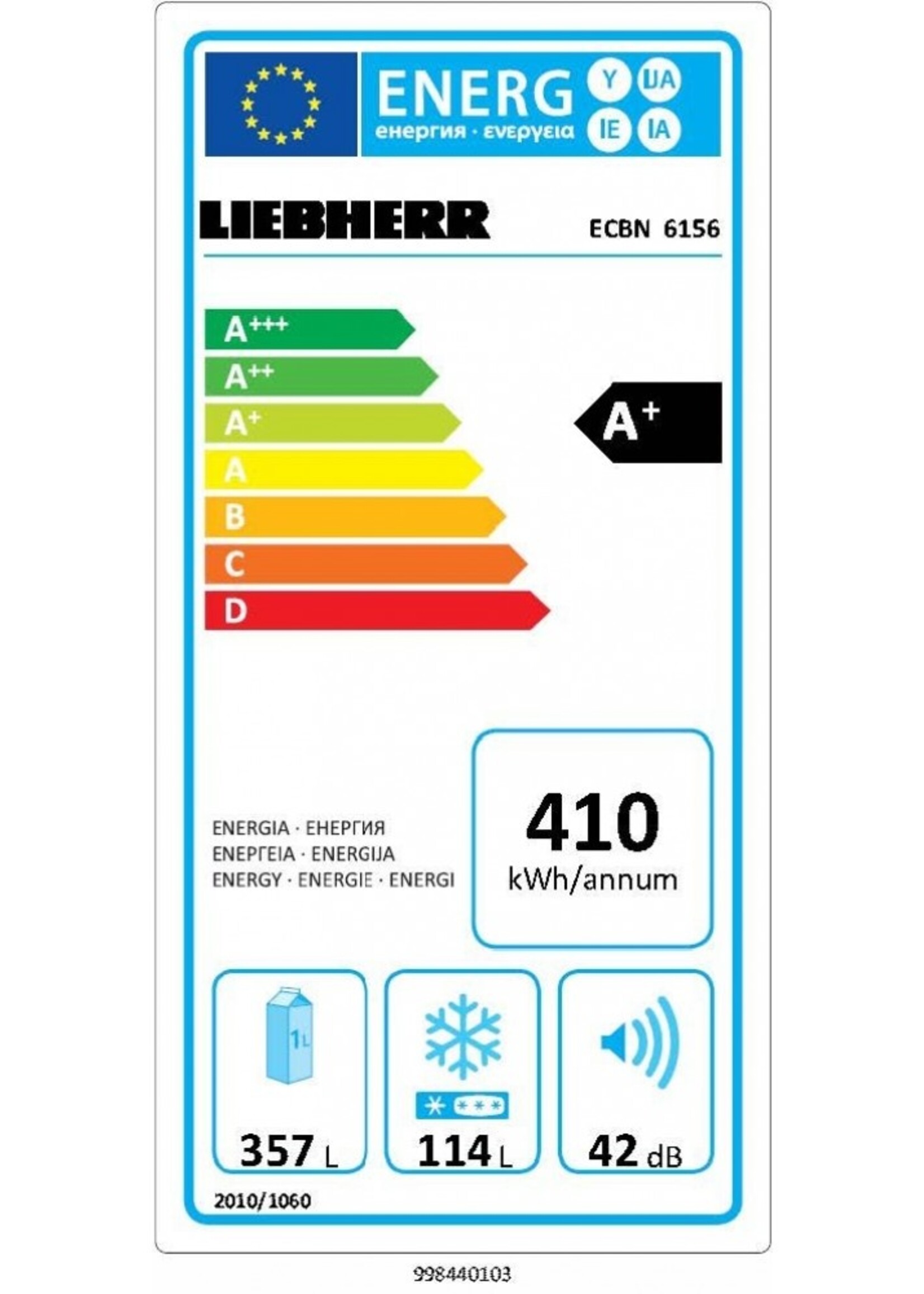 Liebherr ECBN 6156 inbouw koel/vriescombinatie