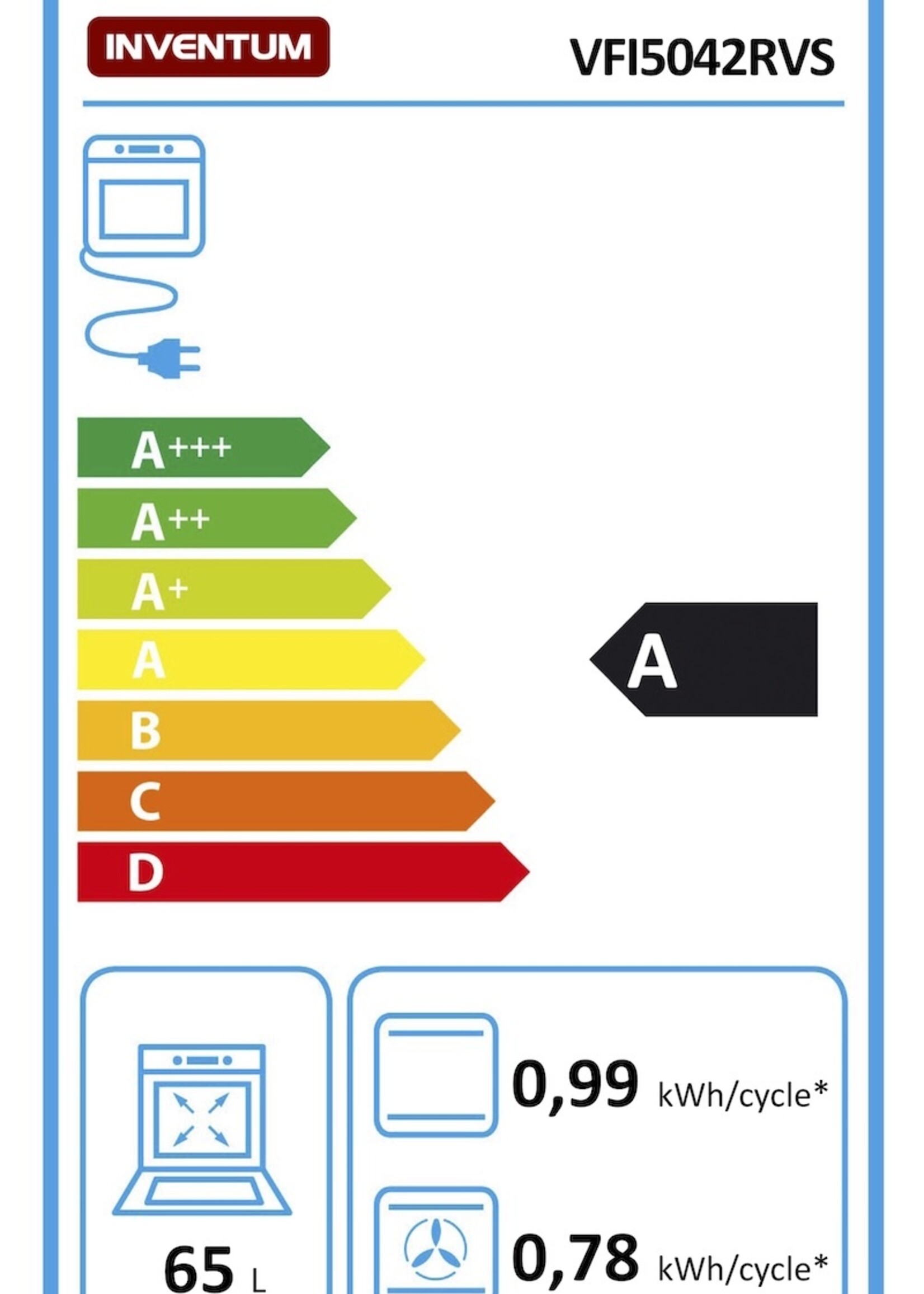 Inventum VFI5042RVS vrijstaand inductie fornuis
