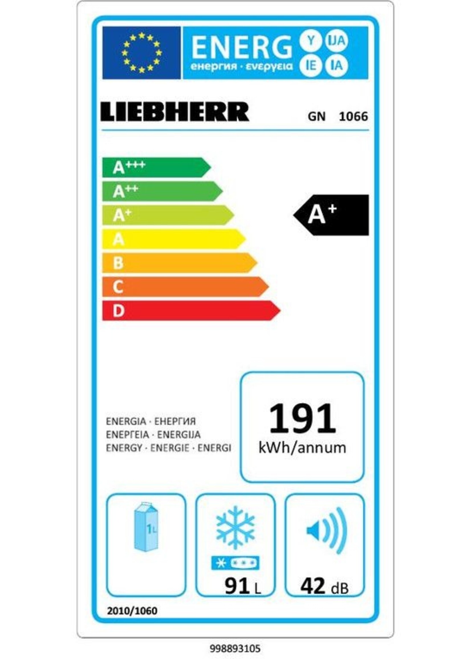 Liebherr GN 1066 vrieskast