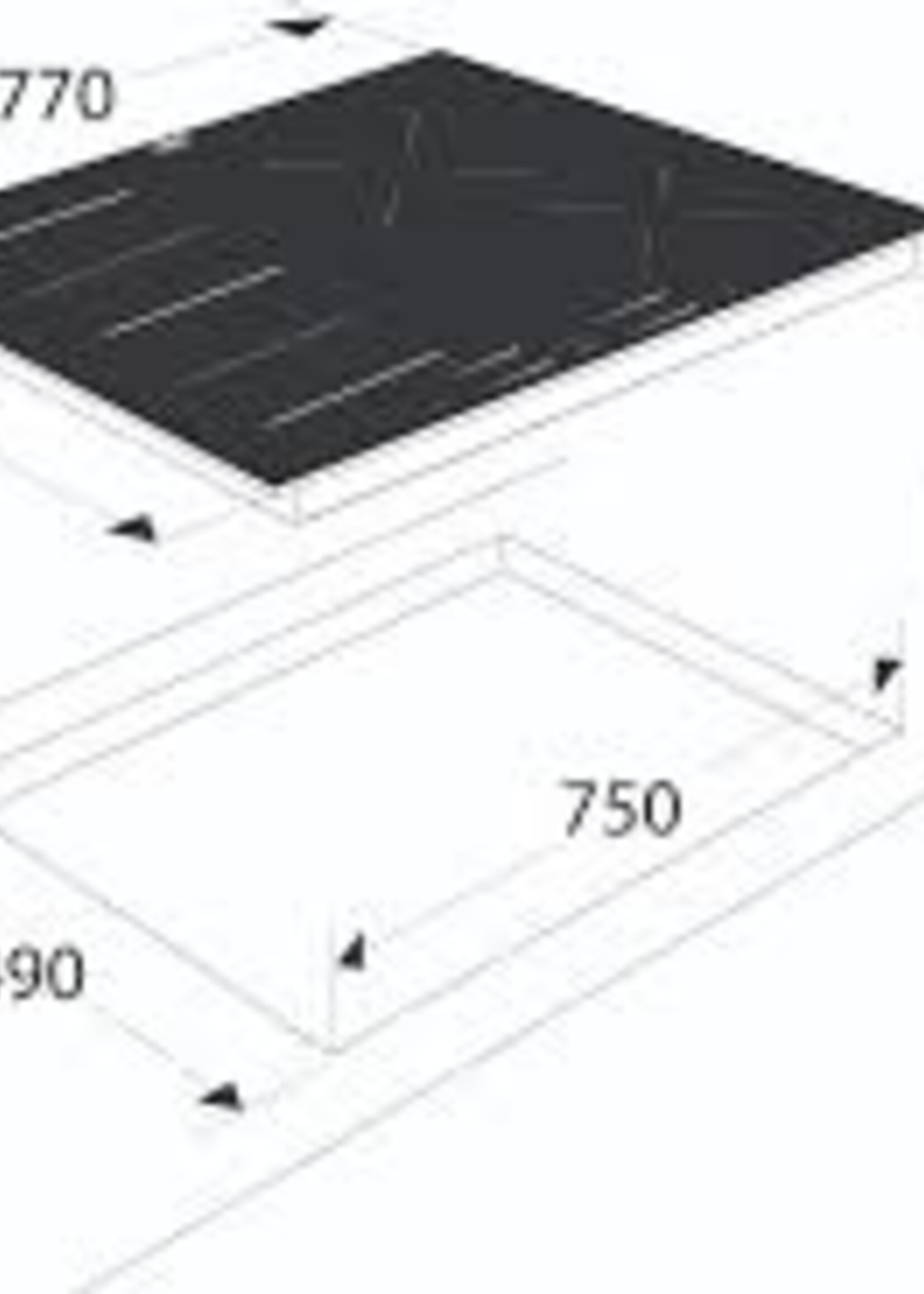 Etna KIF577ZT Inductie kookplaat - 77 cm