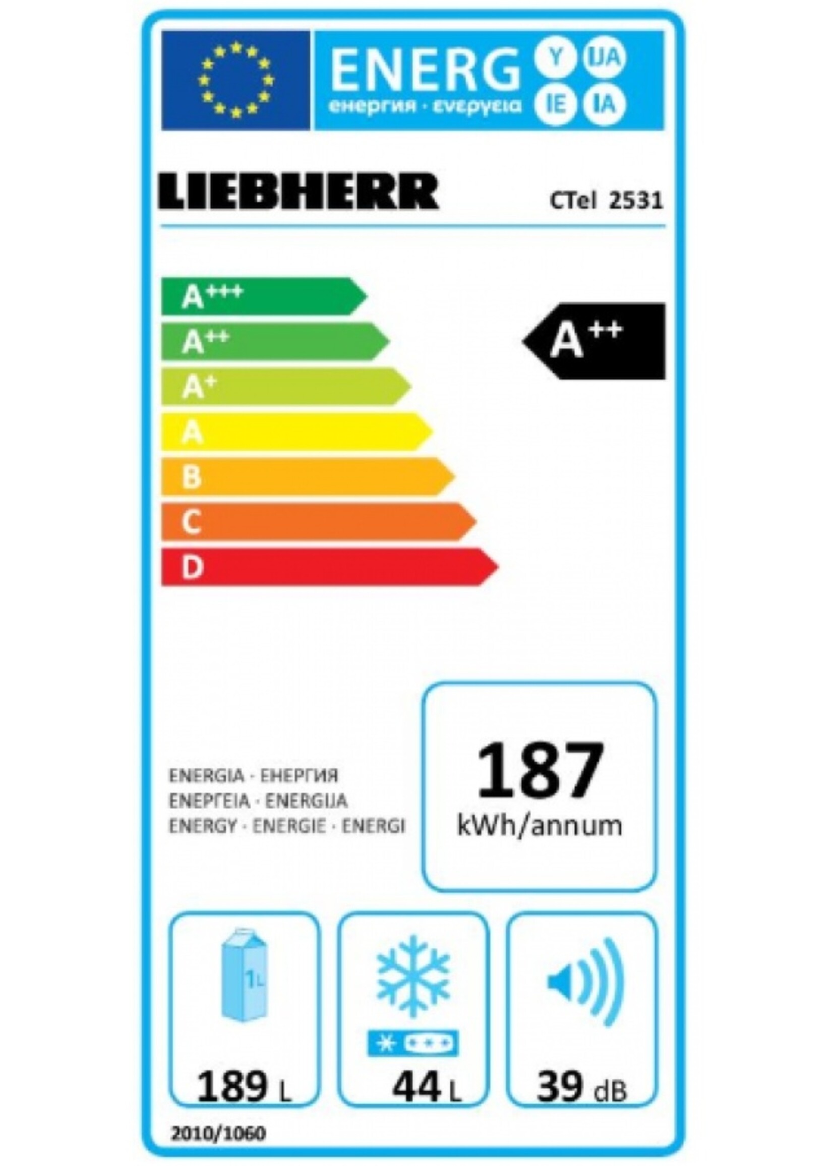 Liebherr CTel 2531 koel/vries combinatie