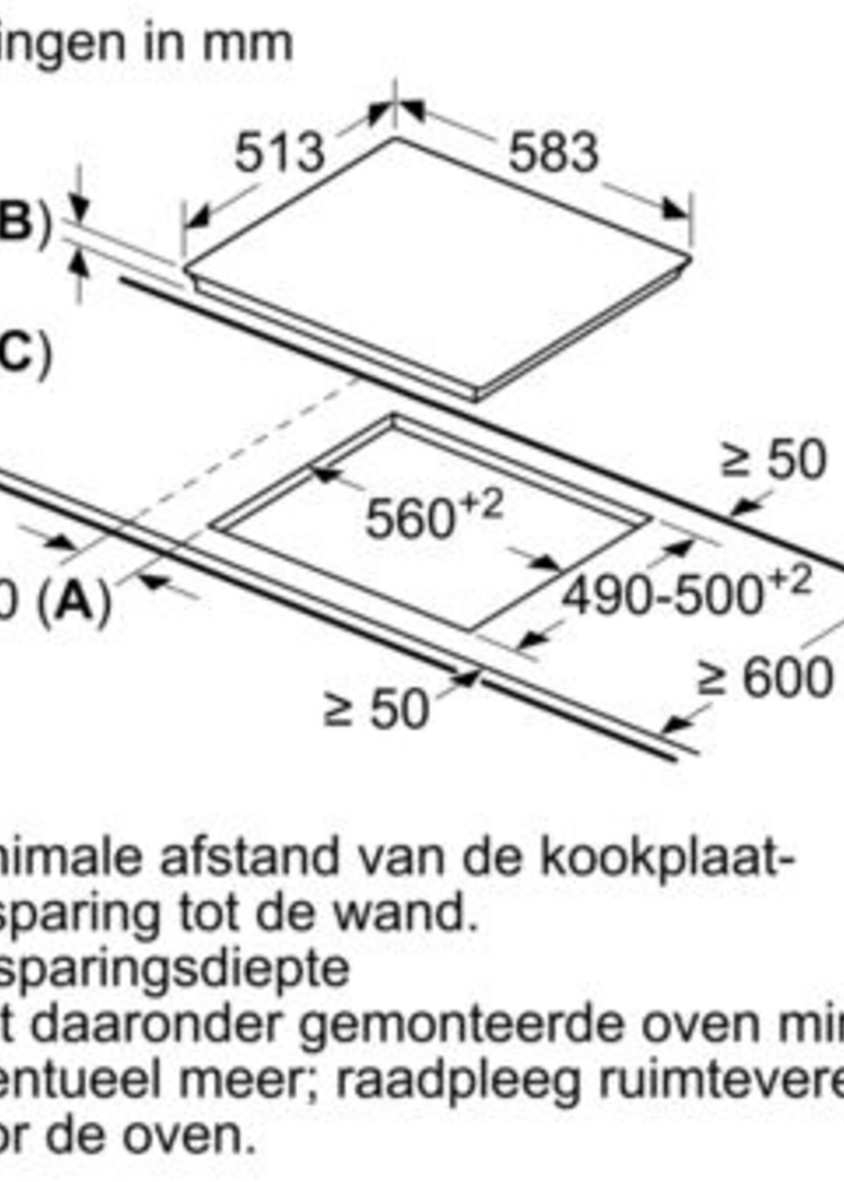 Bosch PKE645FP1E Keramische kookplaat - 60 cm