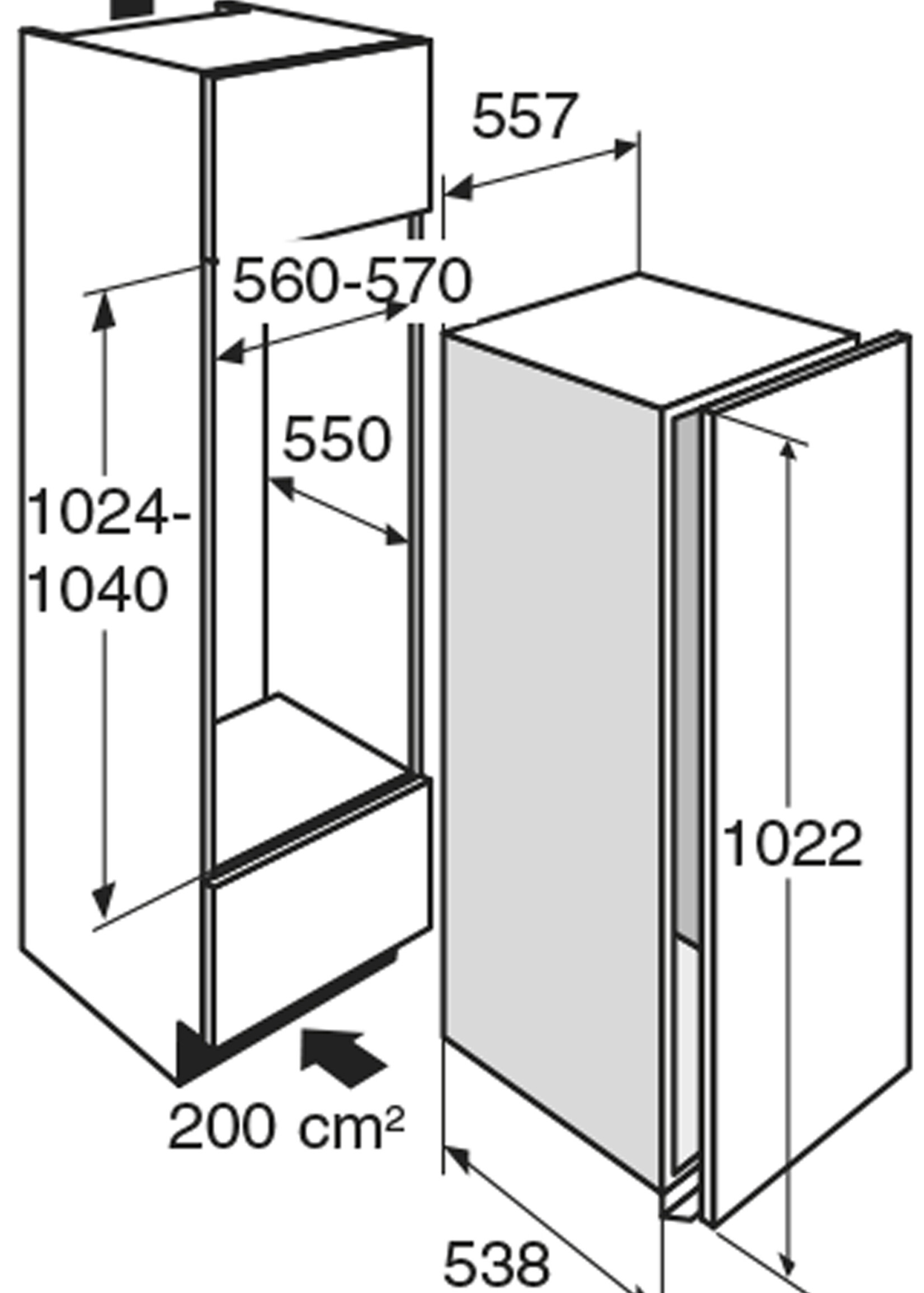 Atag KD80102ADN inbouw koelkast