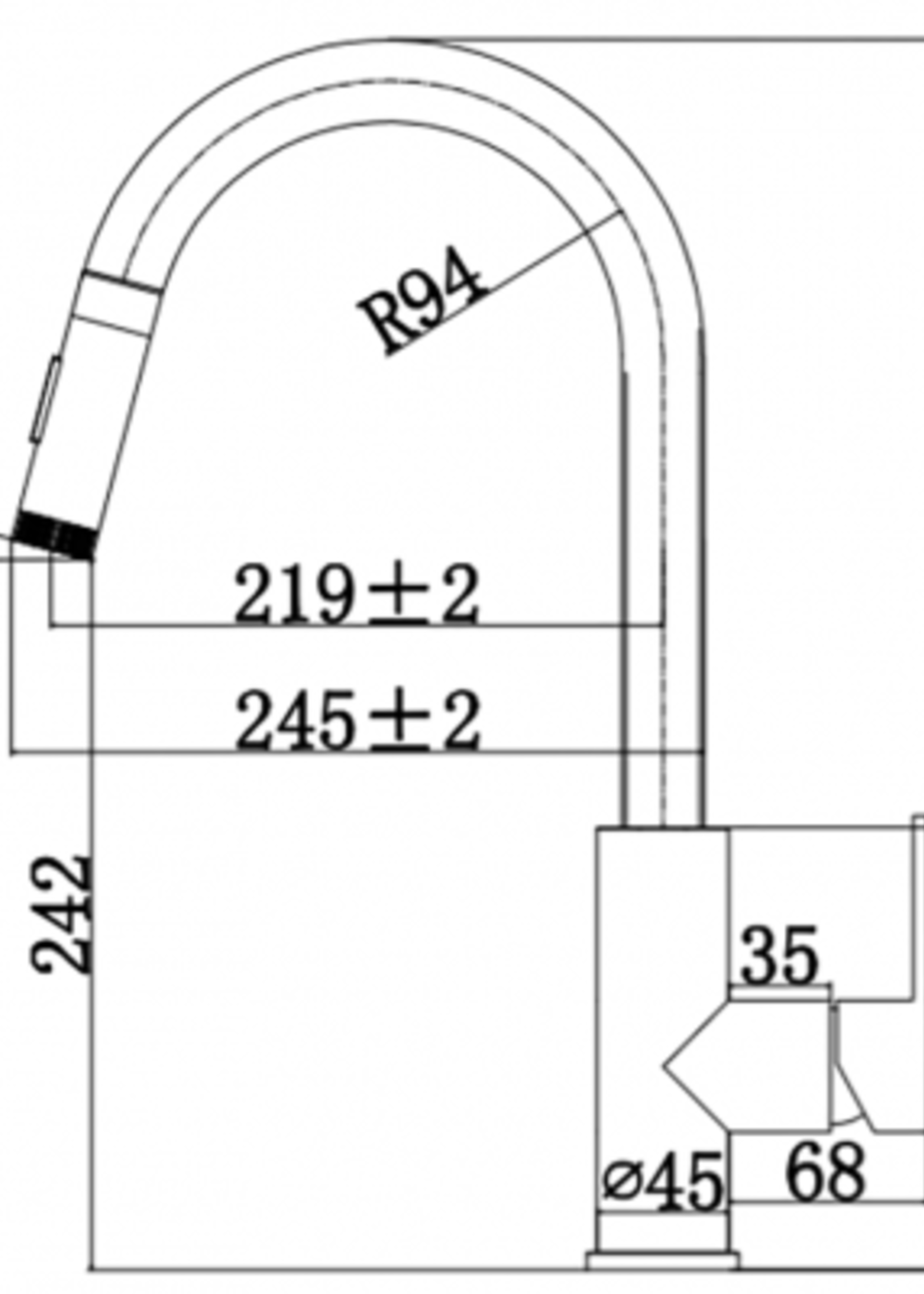 Copa K8800B keuken mengkraan zwart
