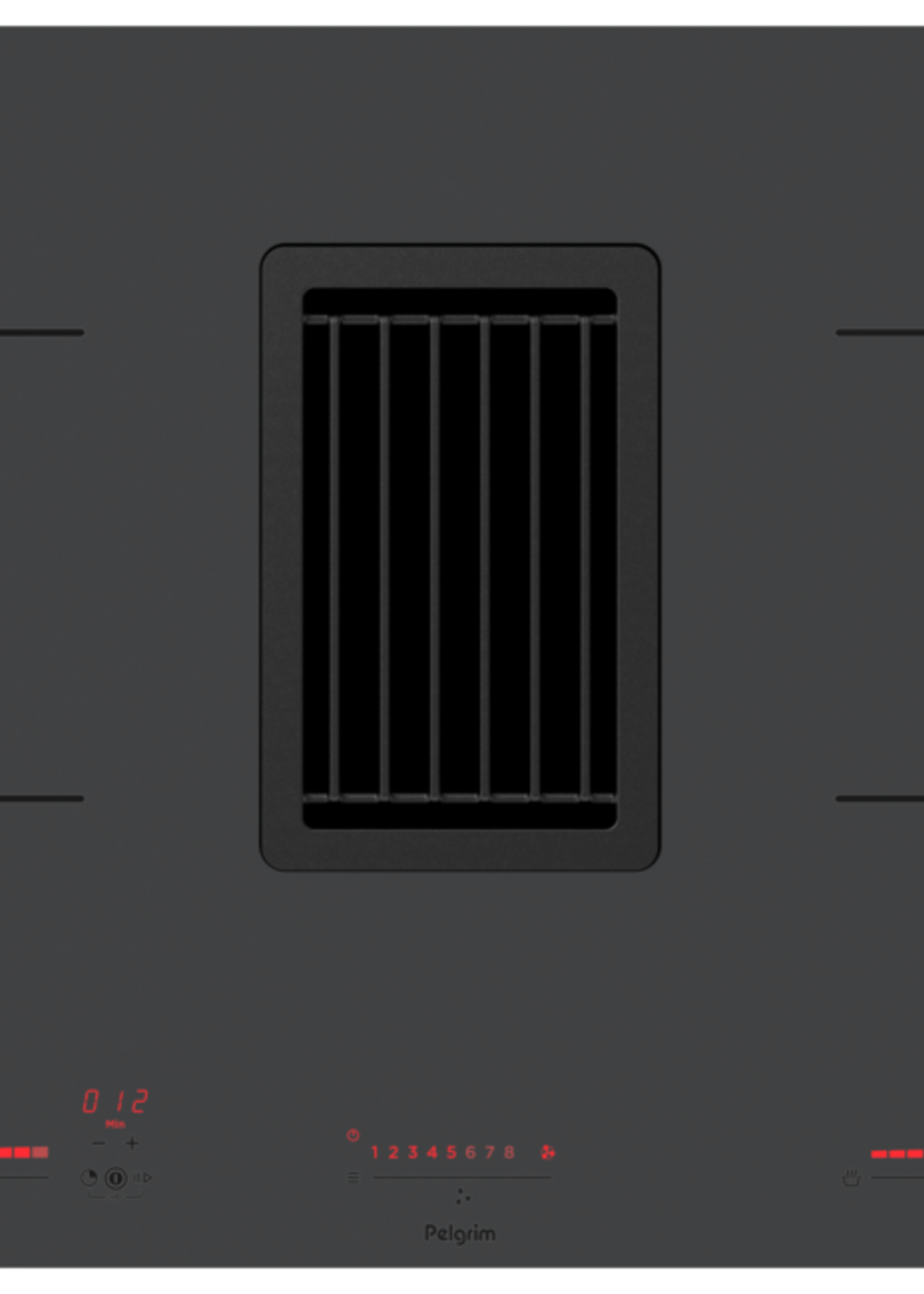 Pelgrim IKR4082M inductie kookplaat met afzuiging - 83 cm