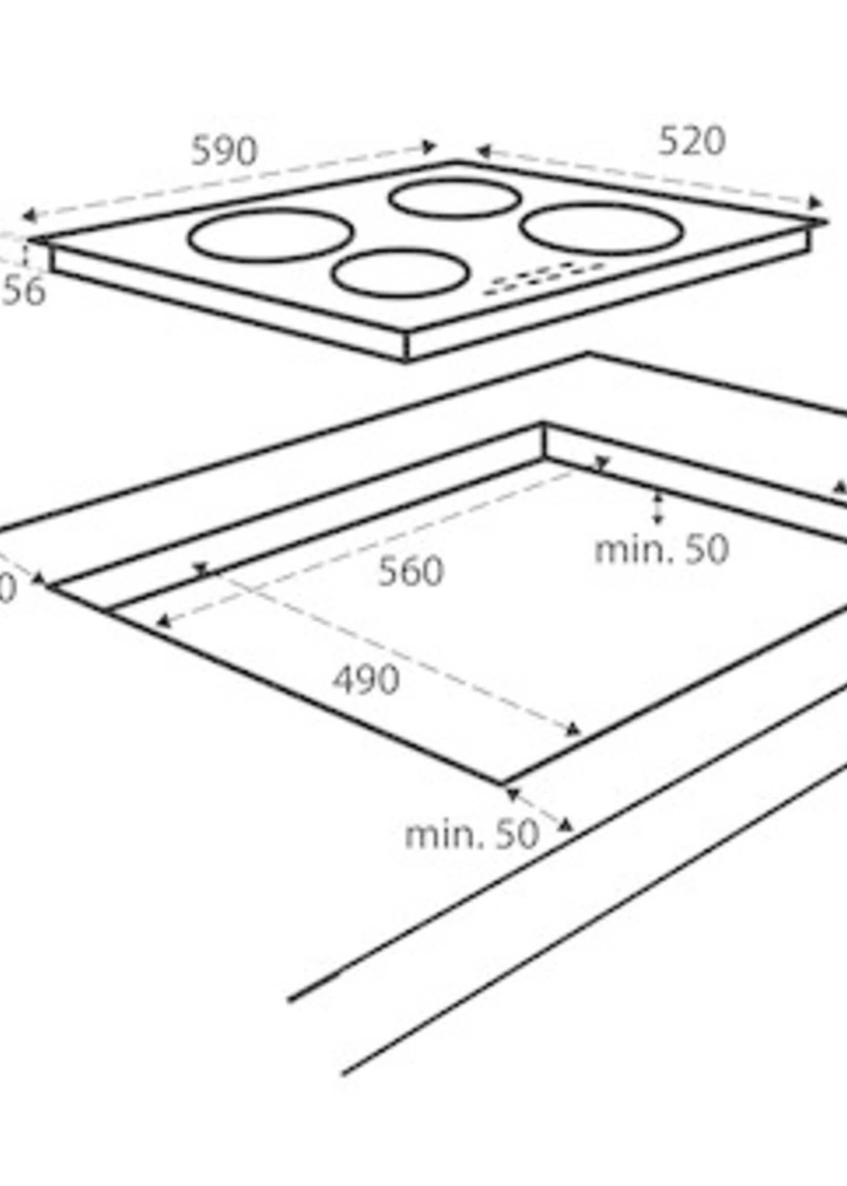 Inventum IKI6035 Inductie kookplaat - 60 cm
