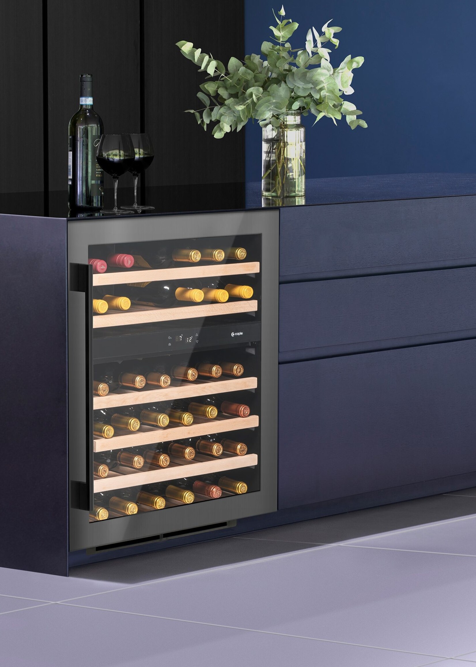 Airo Design WI6160 gun metal wijn koelkast onderbouw