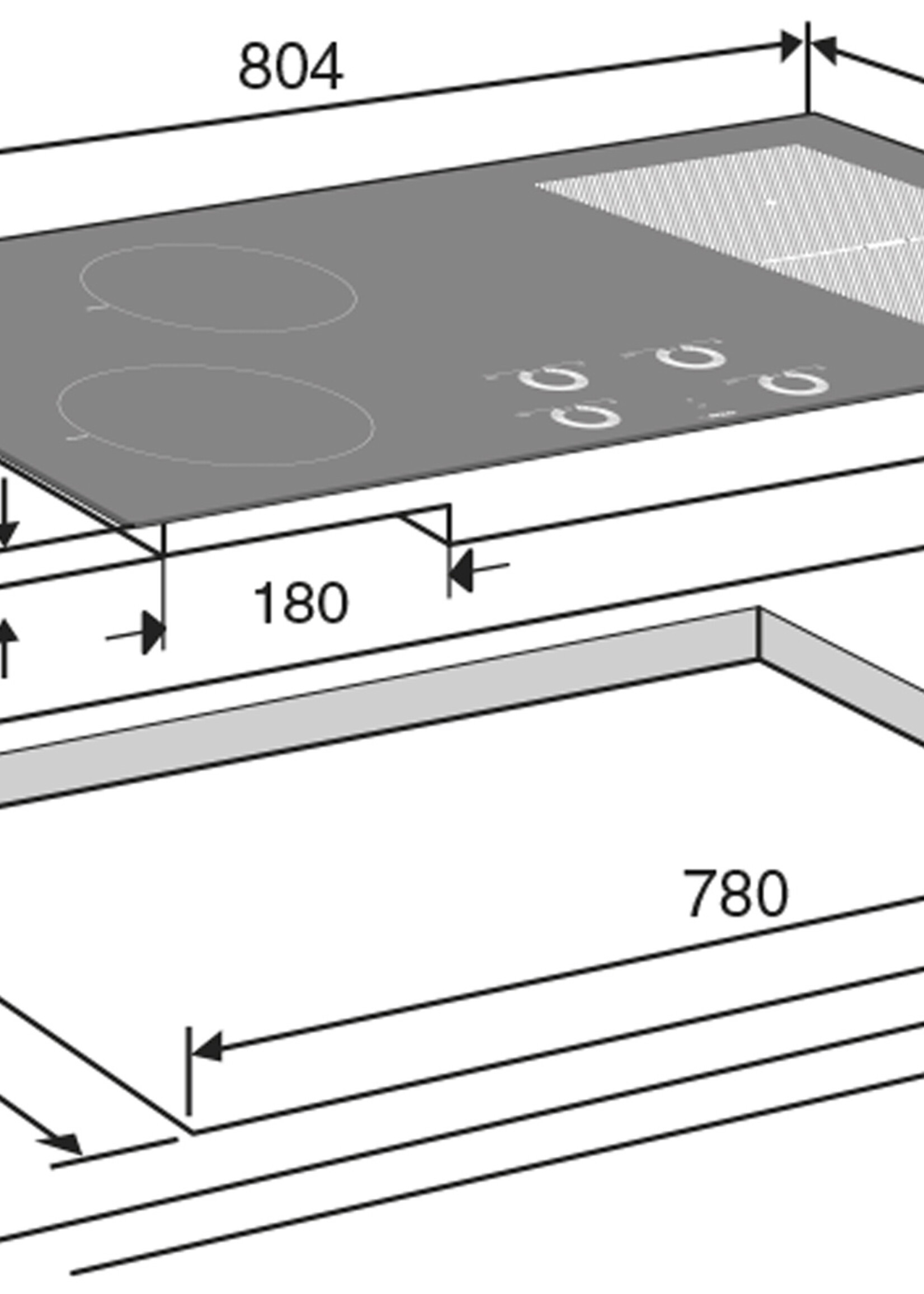 Atag HI8472SV Inductie kookplaat - 80 cm