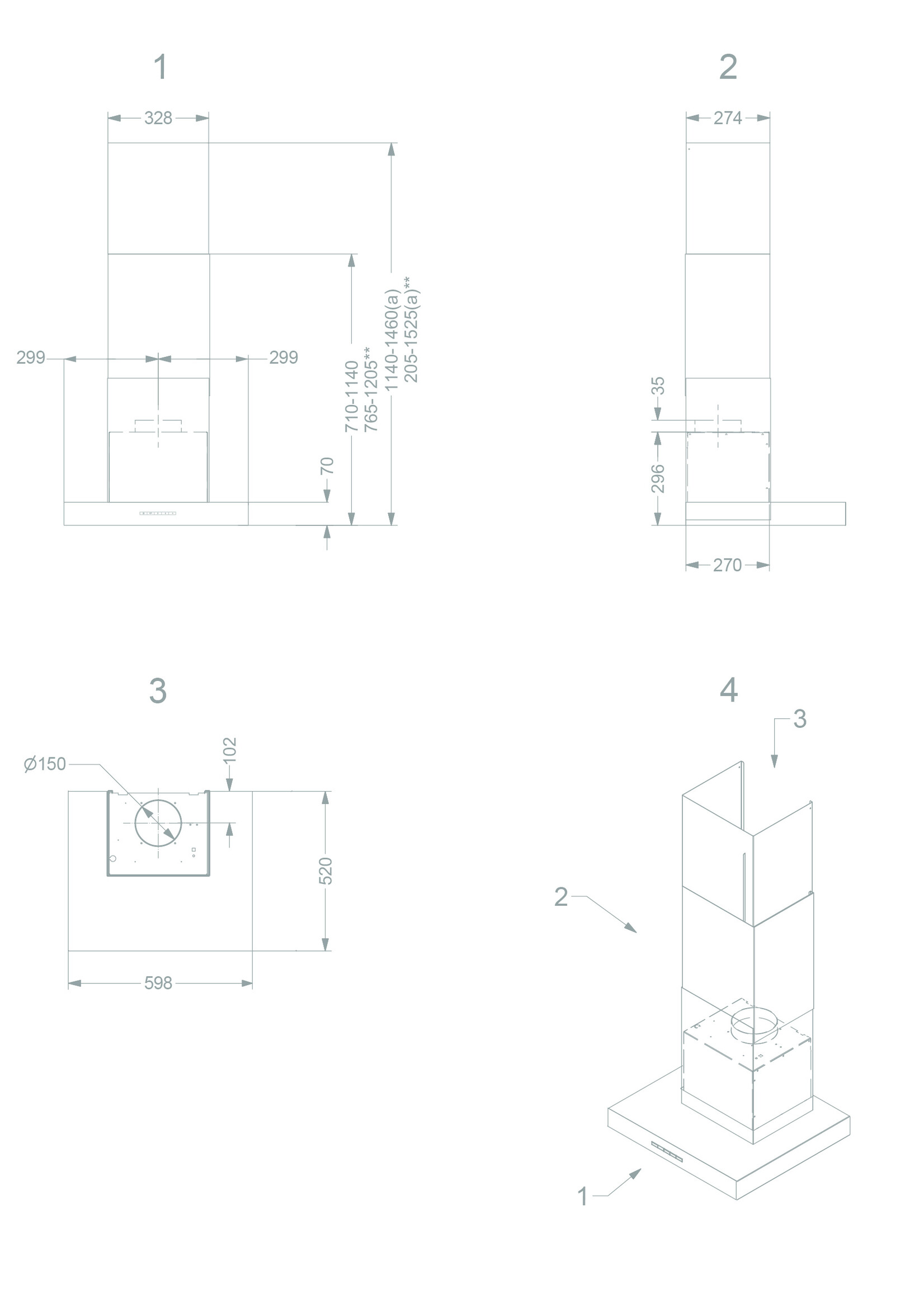 Novy 6500 SALSA wandschouw 60cm
