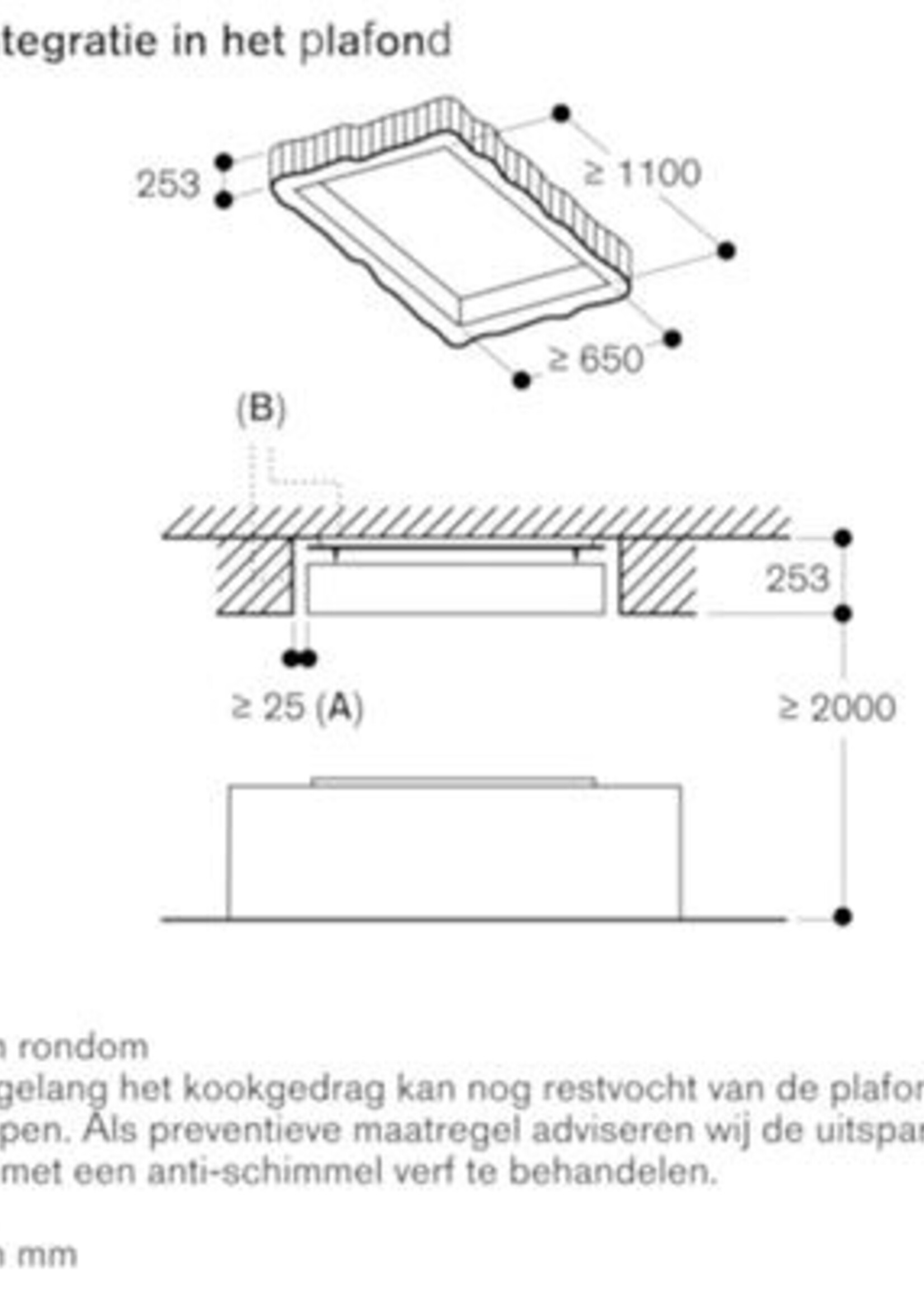 Gaggenau AC270101 Plafondafzuiging 200 serie