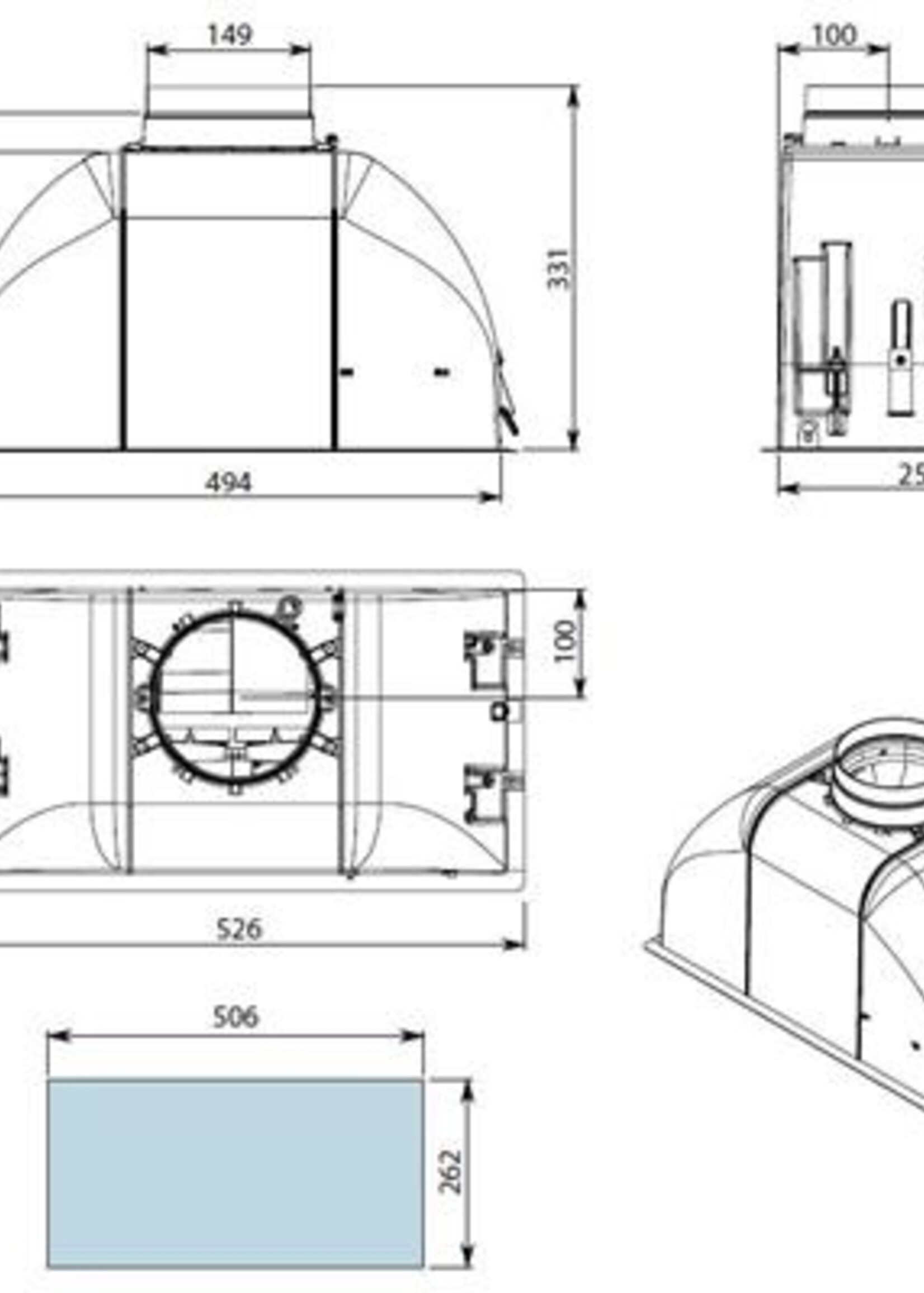 Falmec GRINC50 inbouw unit