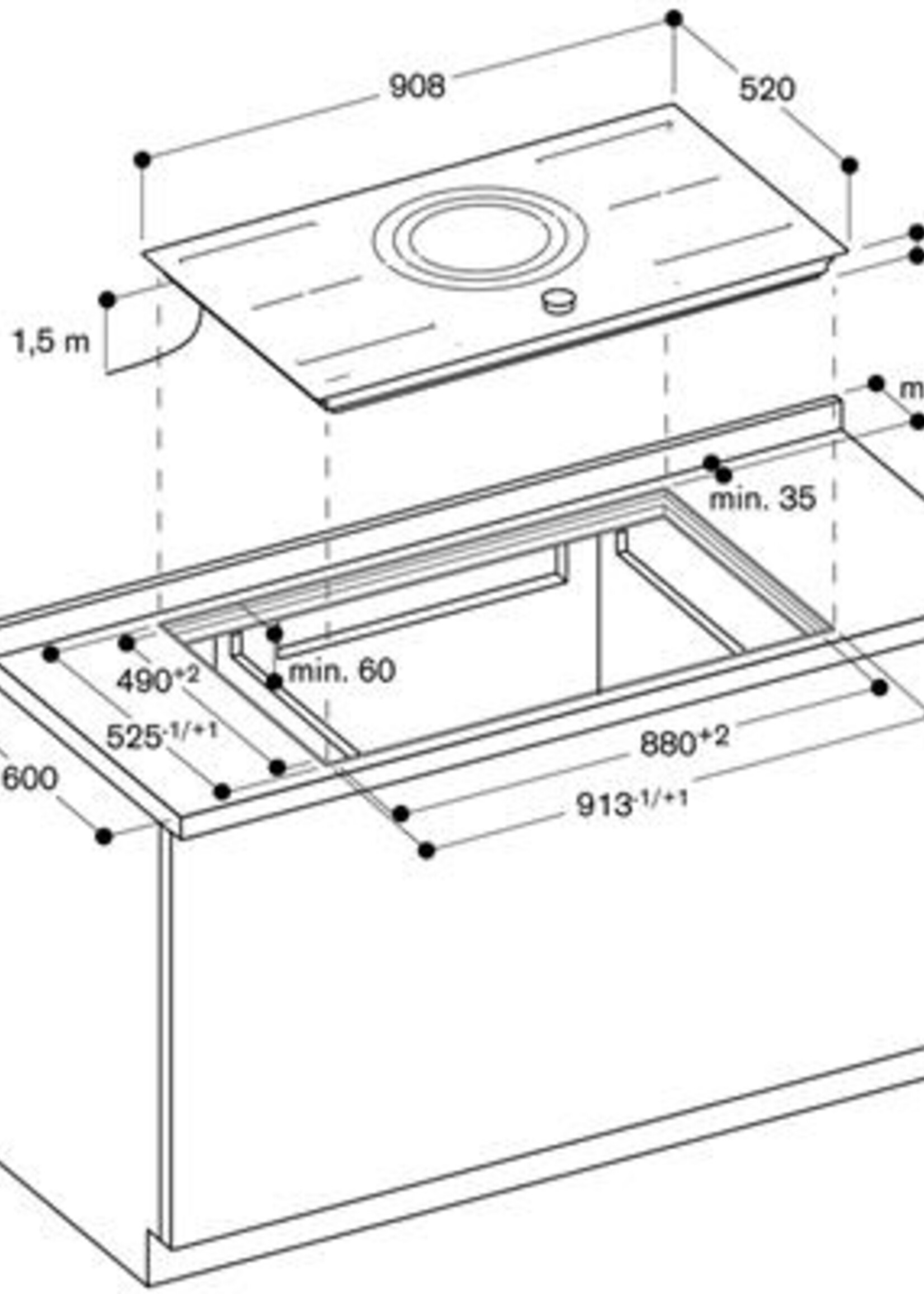 Gaggenau CI292101 Inductie kookplaat - 90 cm