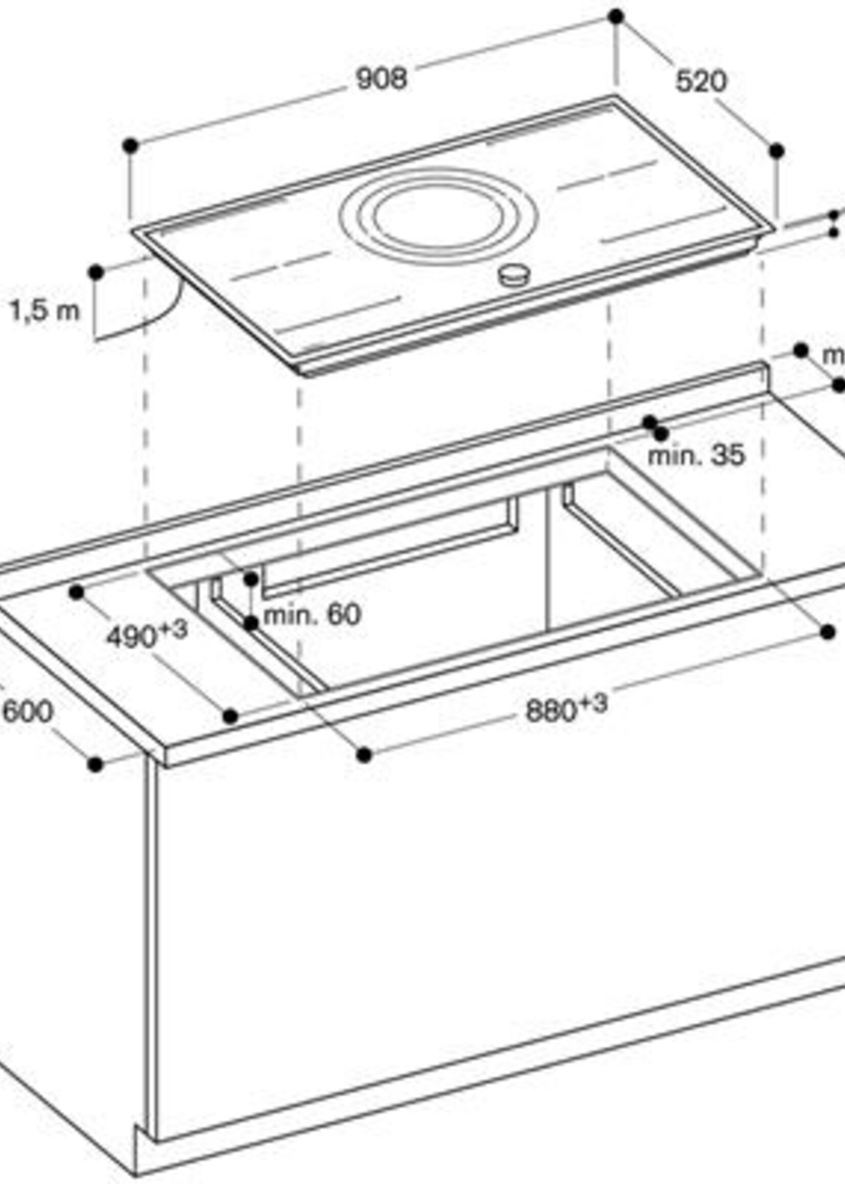 Gaggenau CI292111 Inductie kookplaat - 90 cm