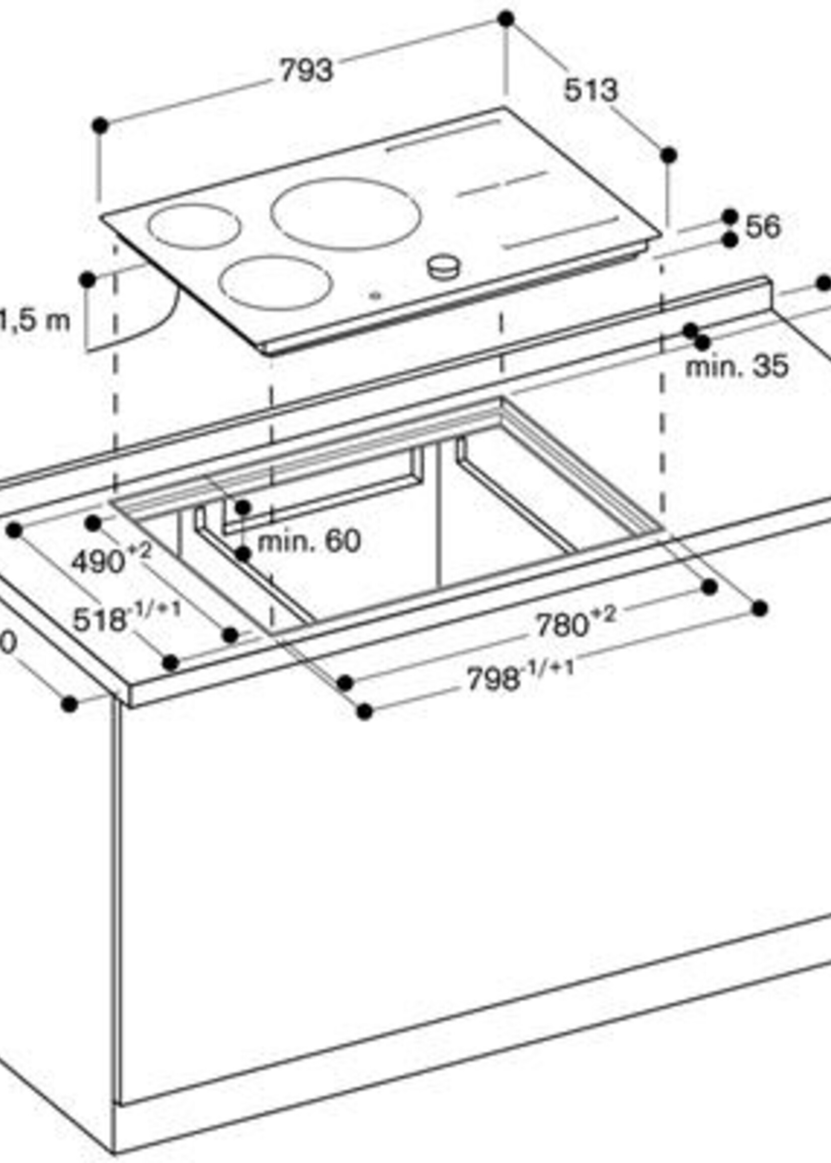Gaggenau CI283102 Inductie kookplaat - 80 cm
