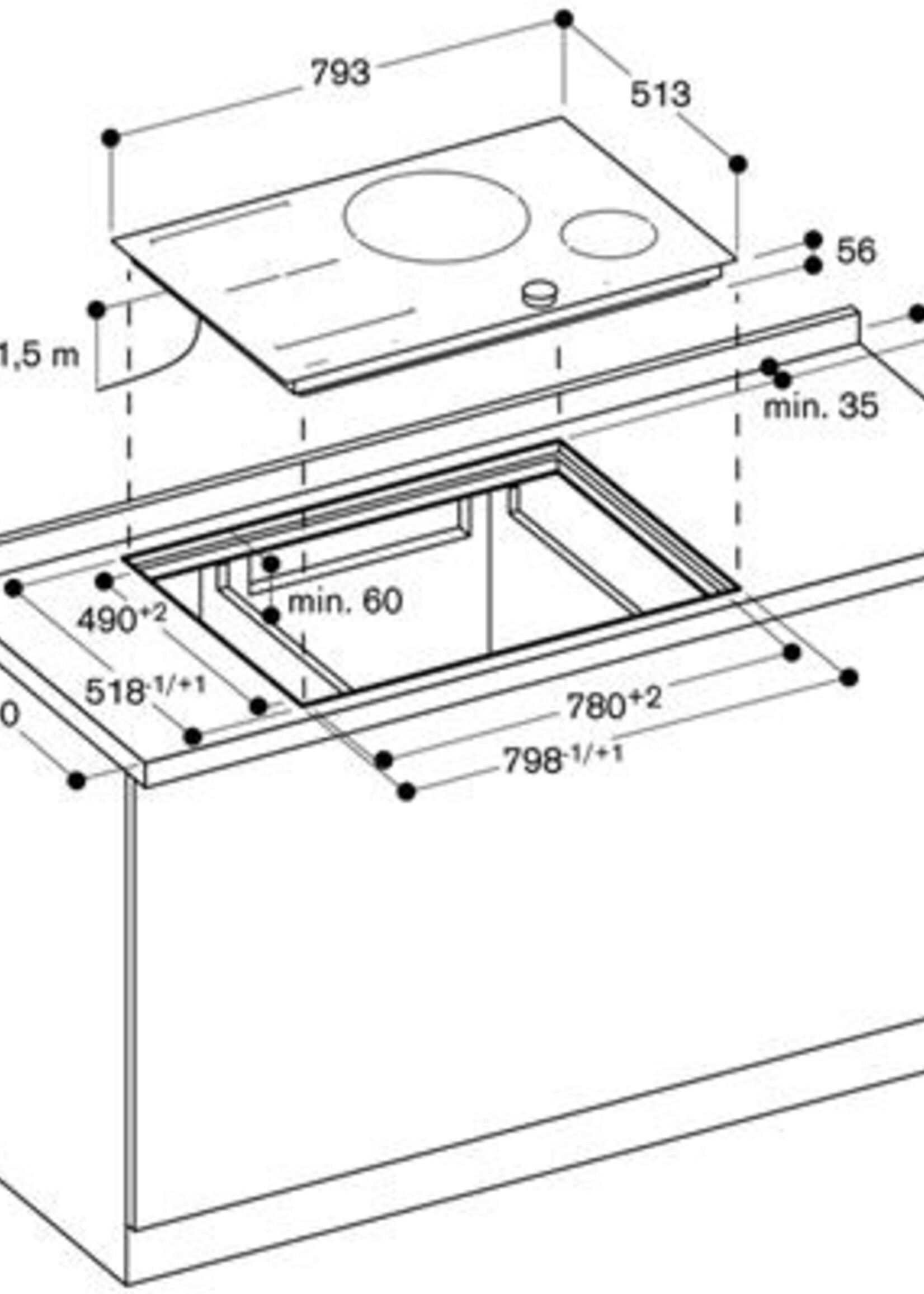 Gaggenau CI282101 Inductie kookplaat - 80 cm