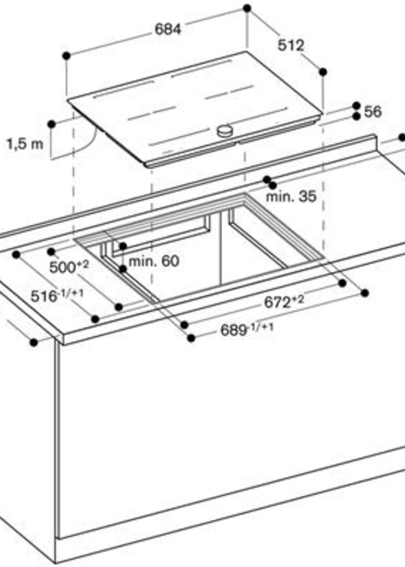 Gaggenau CI272101 Inductie kookplaat - 70 cm