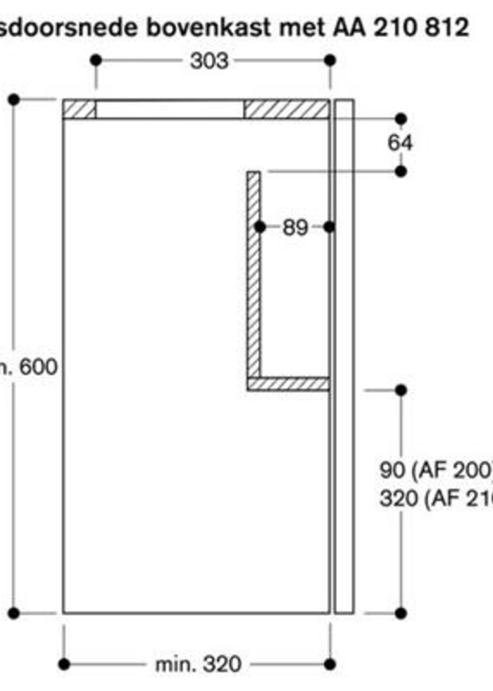 Gaggenau AF200160 Vlakscherm afzuigkap