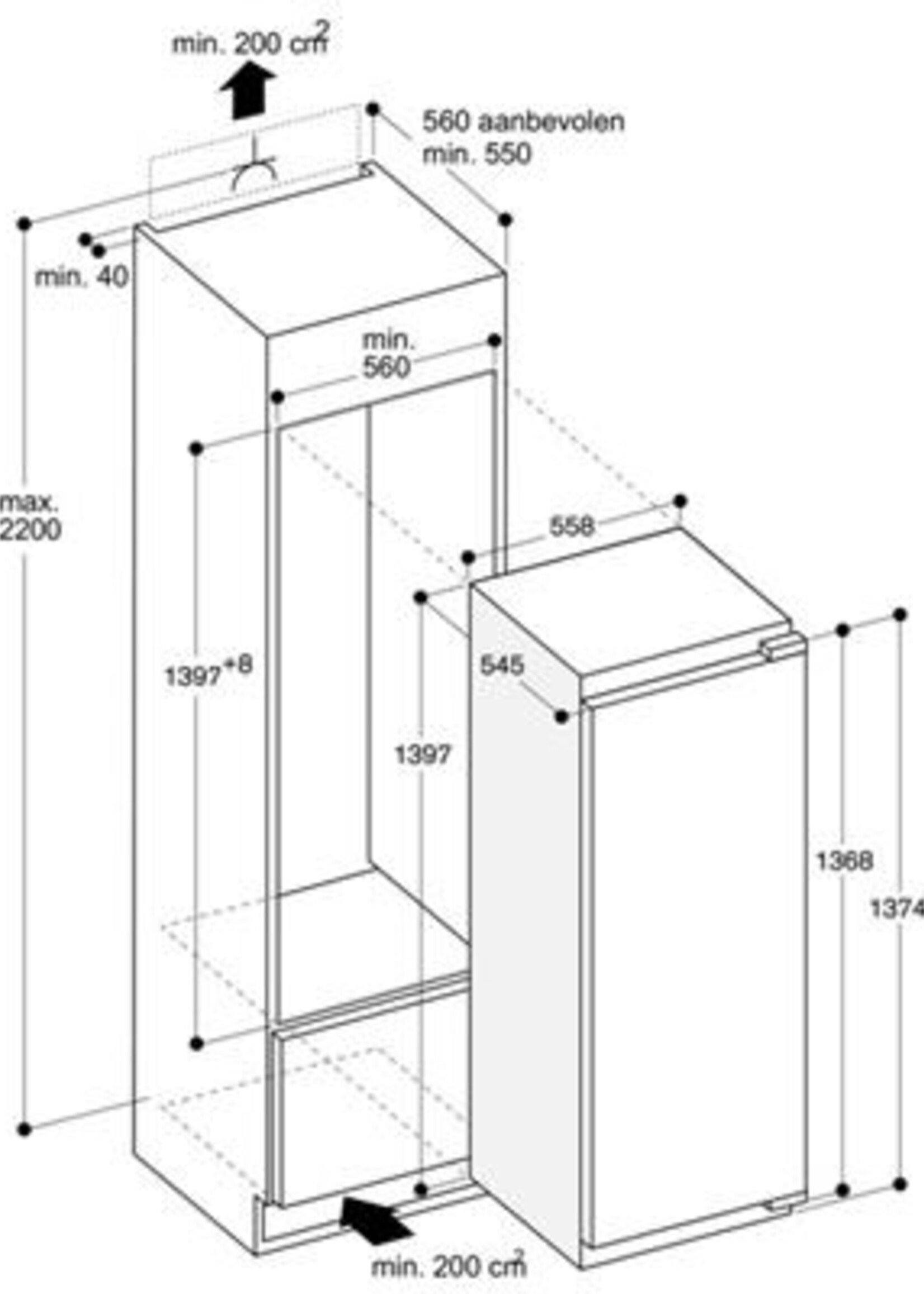 Gaggenau RC242203  Inbouw koelkast