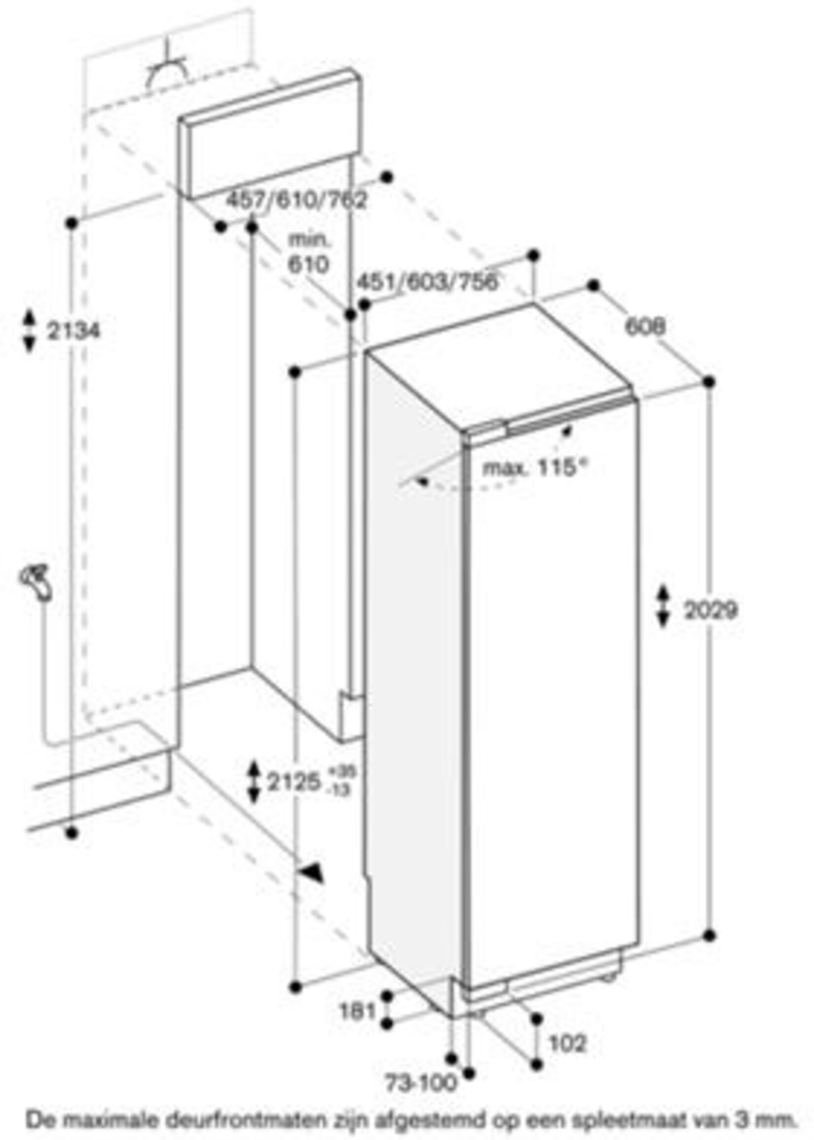Gaggenau RF471304 Inbouw vrieskast