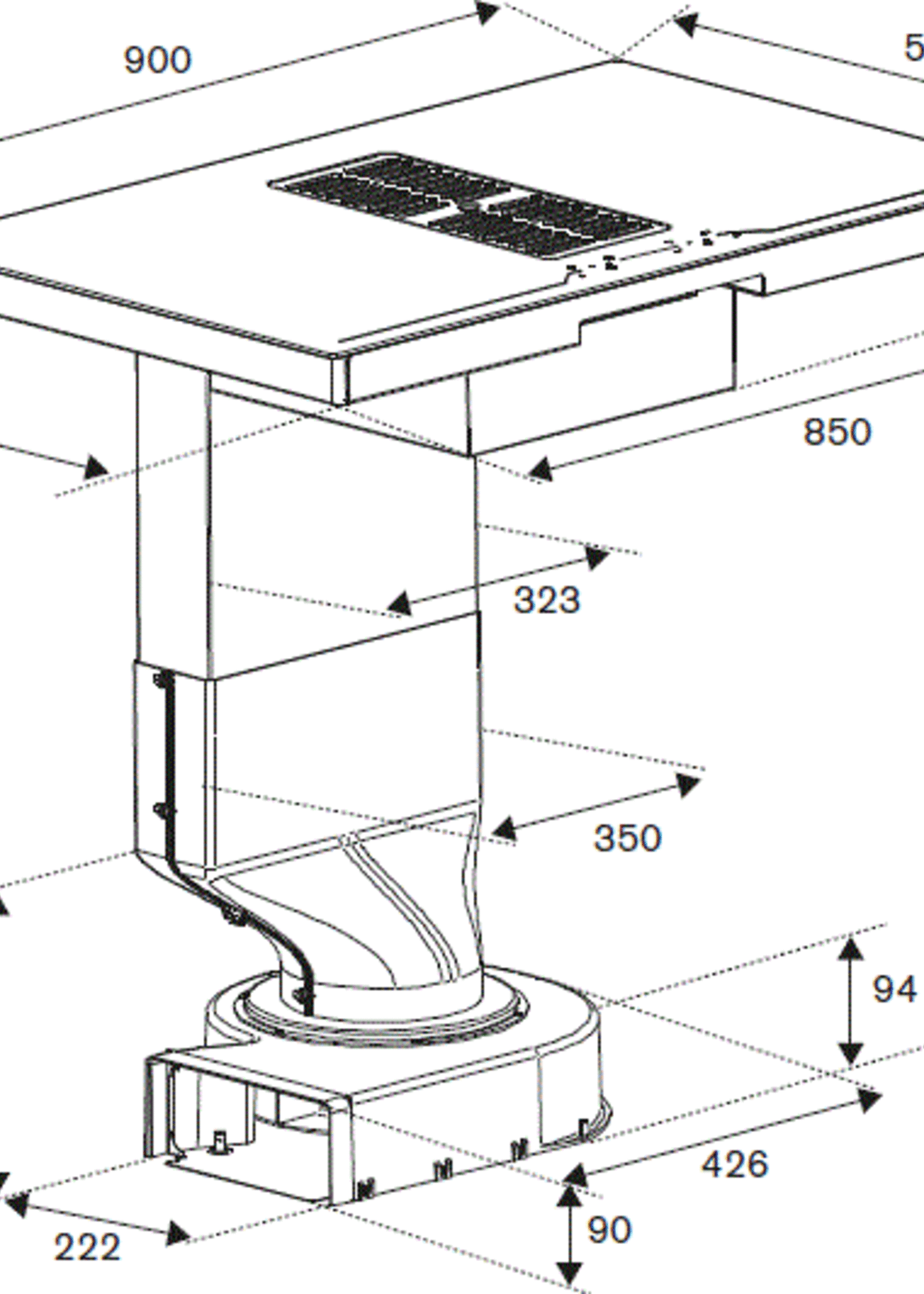Bertazzoni P784ICHNE inductie-kookplaat met afzuiging - 78 cm