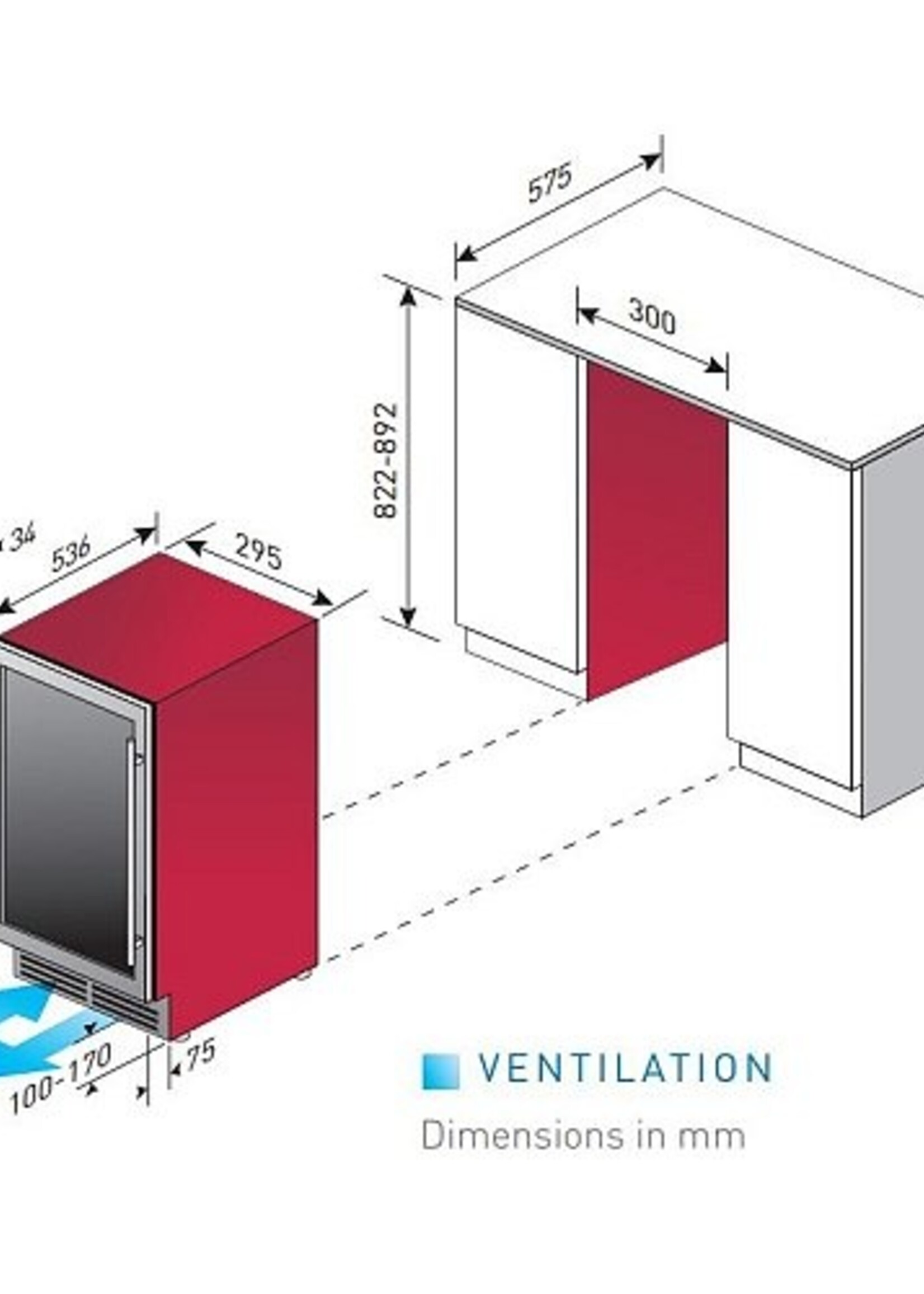 LE CHAI LB 160 inbouw wijnkoelkast