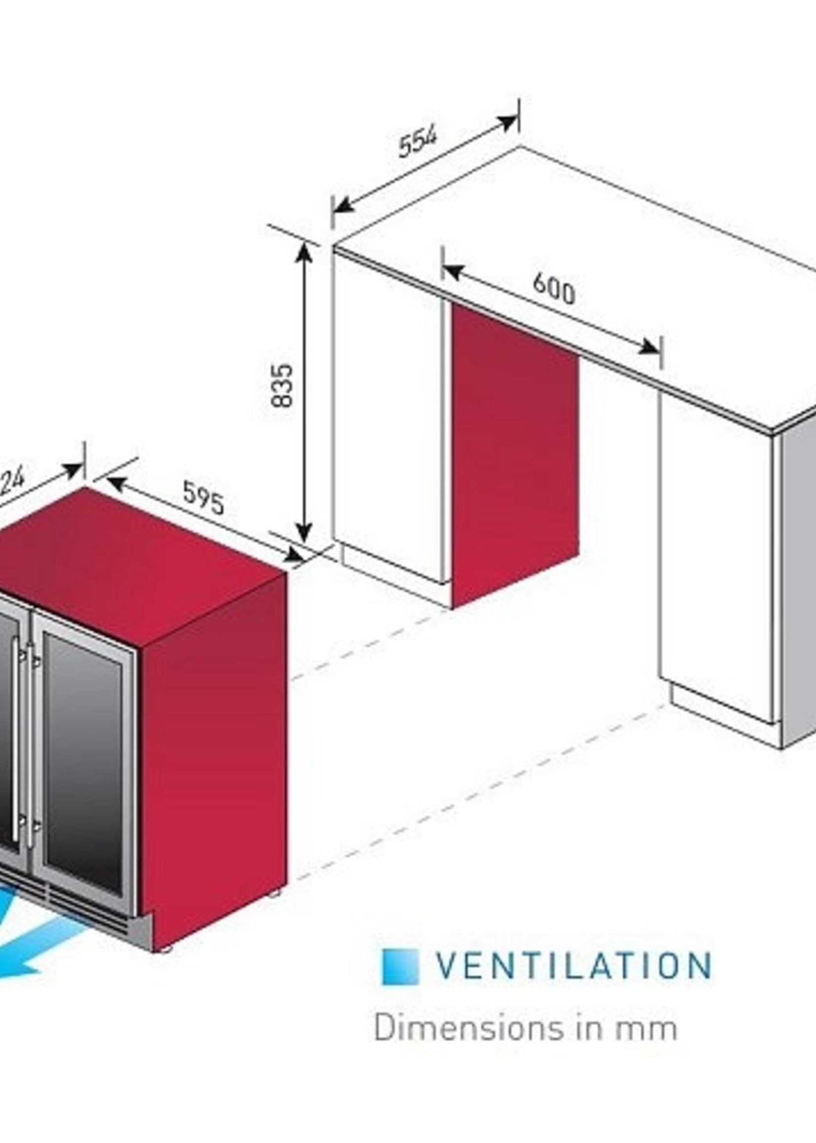 LE CHAI LSB 380 Inbouw wijnkoelkast