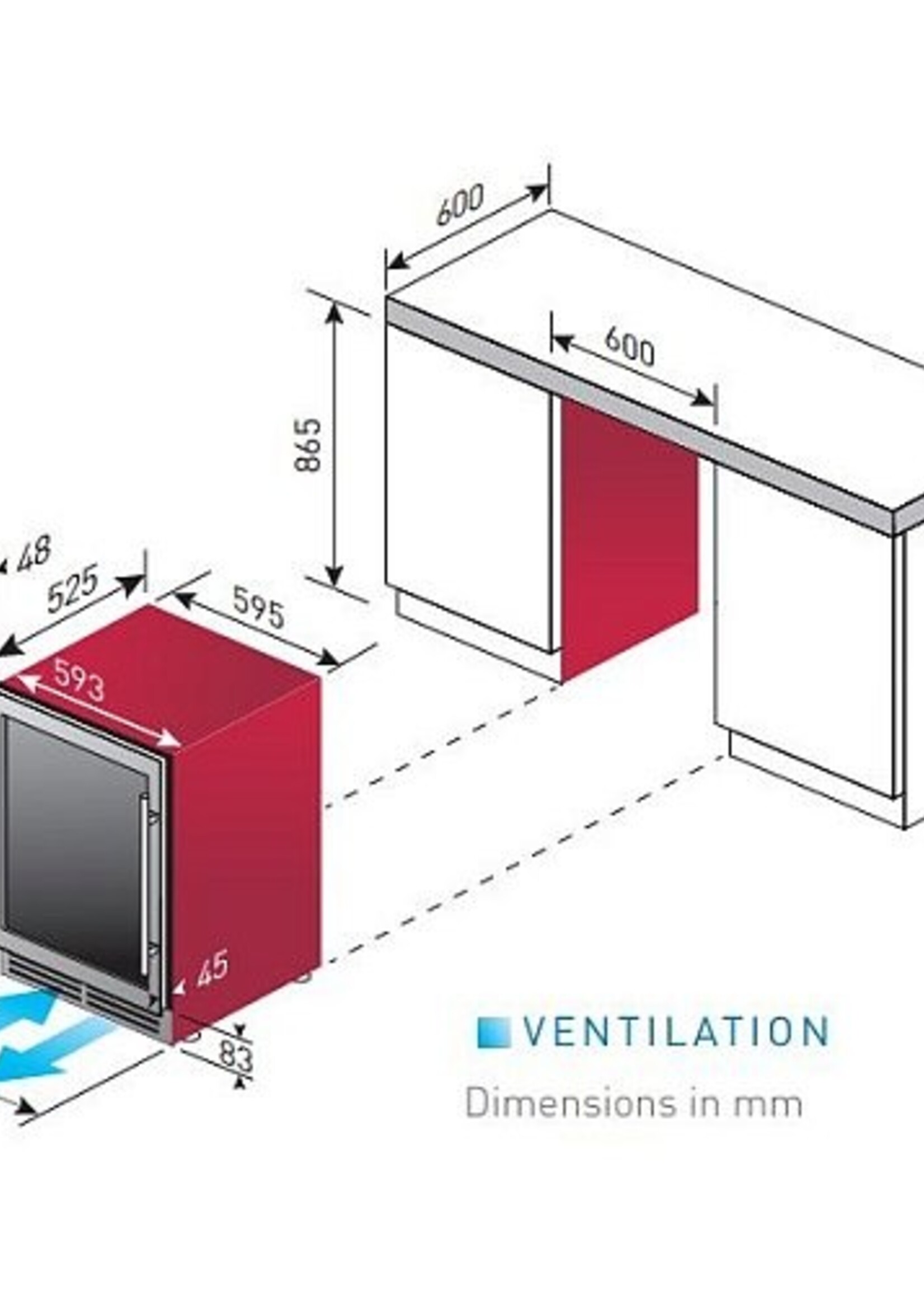 LE CHAI LM 480 inbouw wijnkoelkast