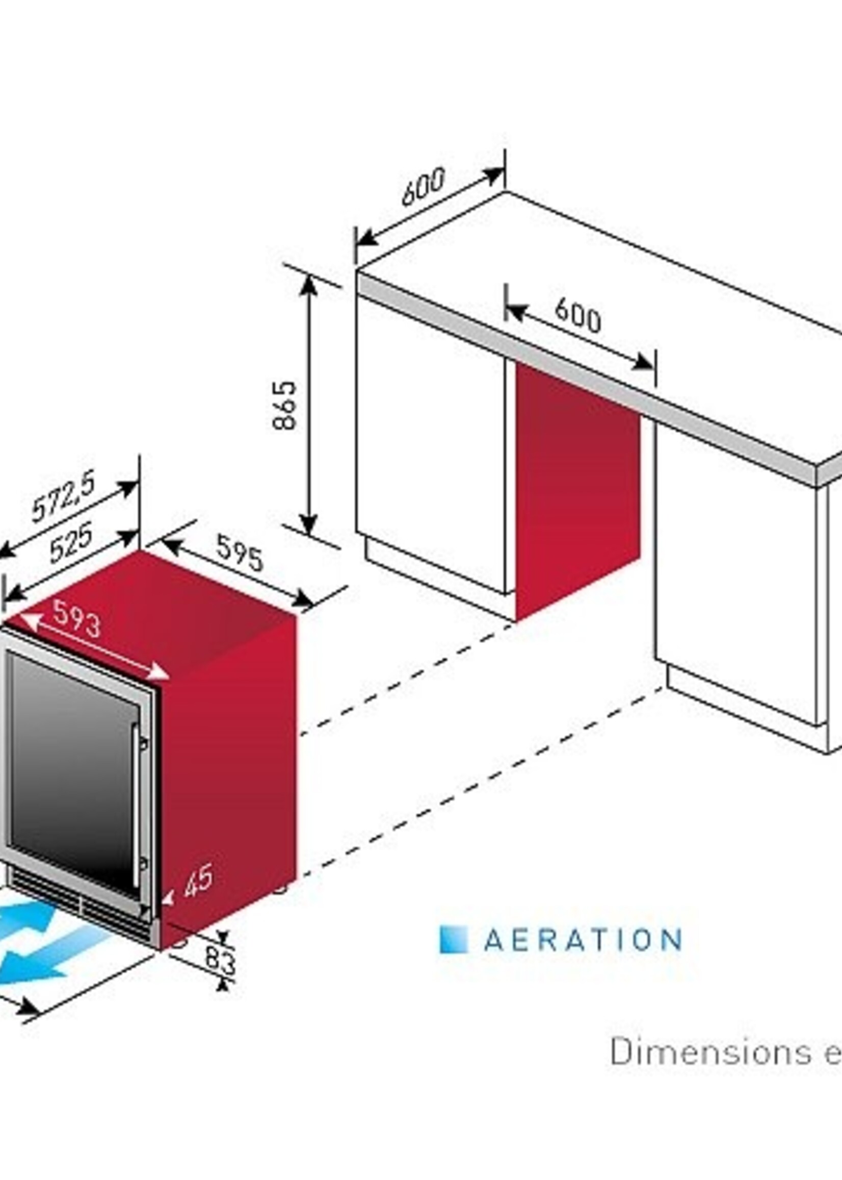 LE CHAI LB 445 onderbouw wijnkoelkast
