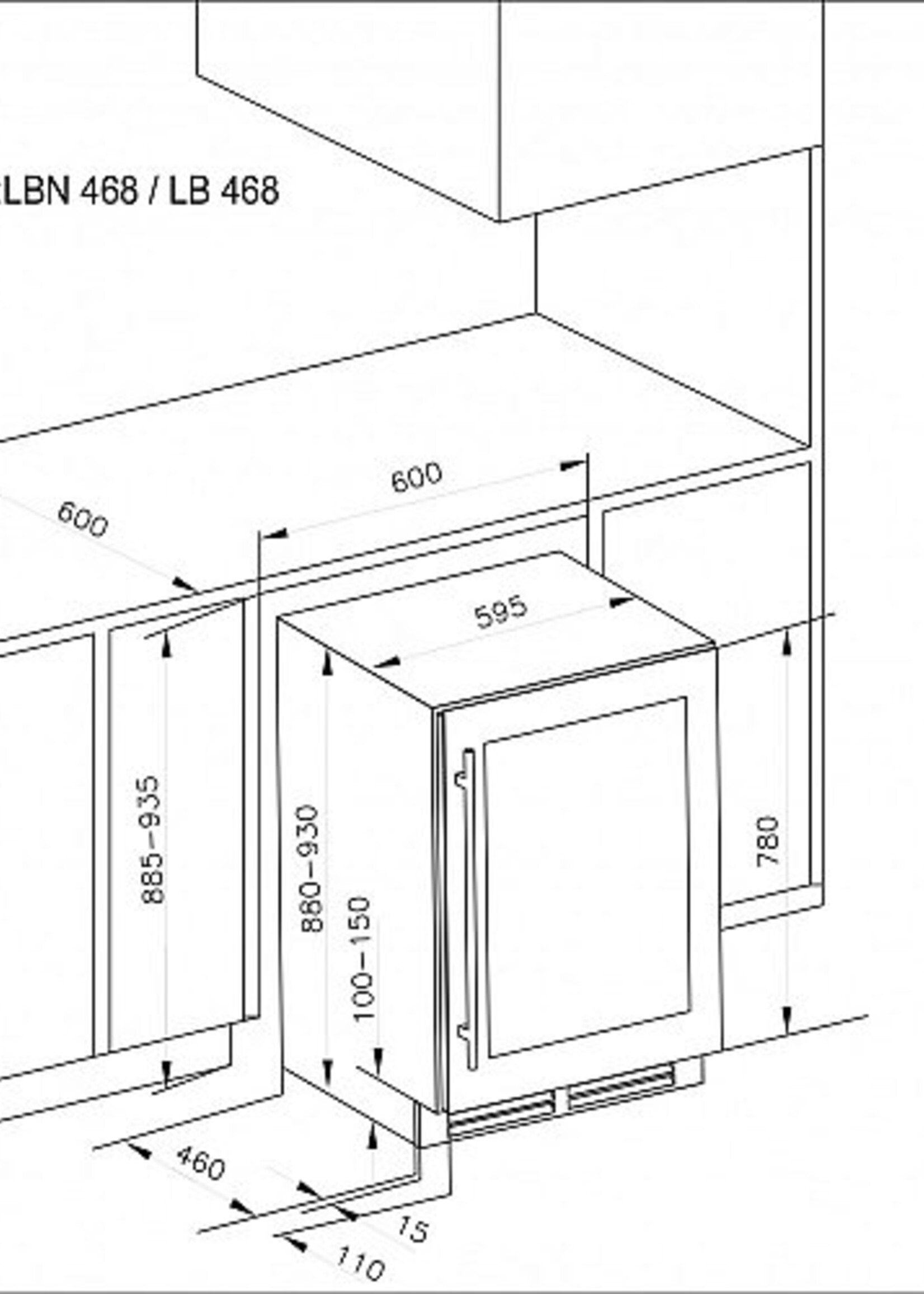 LE CHAI LB 468 onderbouw wijnkoelkast