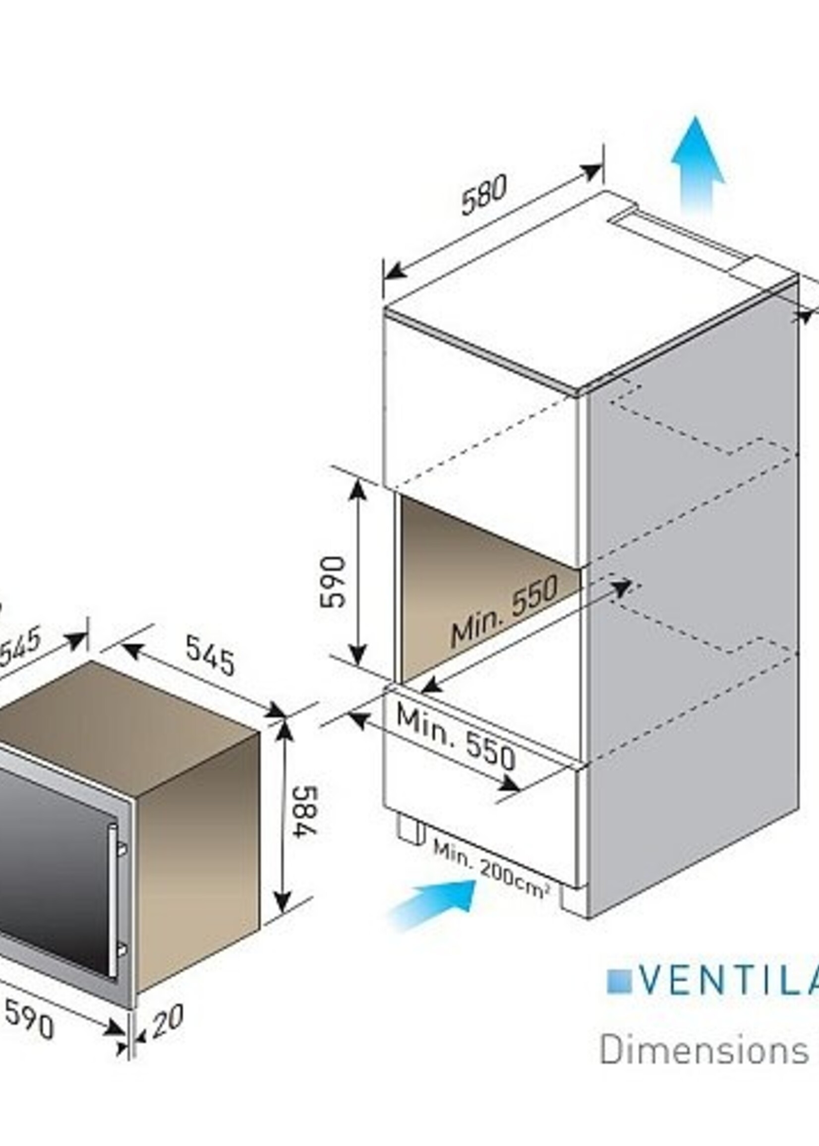 LE CHAI LB340 inbouw wijnkoelkast