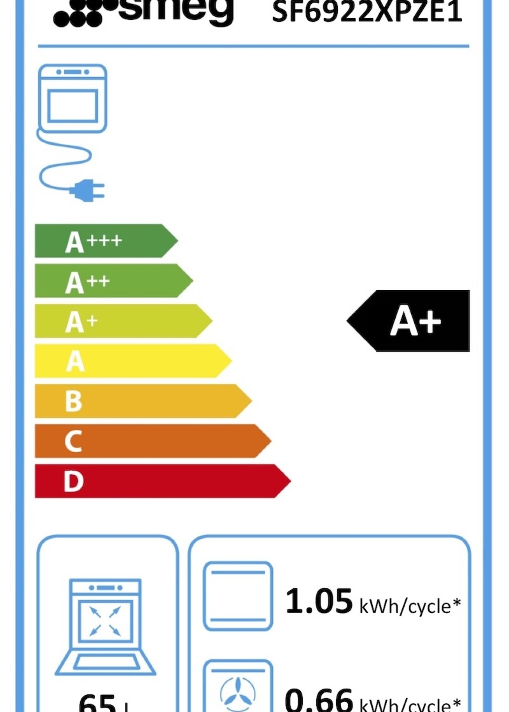 Smeg SF6922XPZE1 solo oven 60 cm